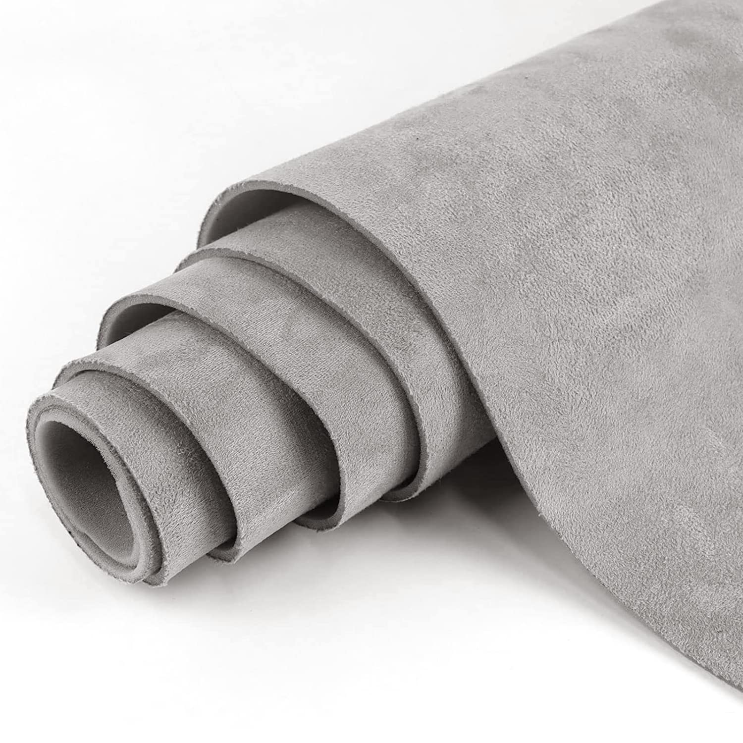 Halero 55“ × 60“ Light Gray Car Suede Headliner Fabric With Foam Backing Material 1/9' 3Mm Automotive Upholstery Liner For Diy Home Car Roof Trim Interior Replacement