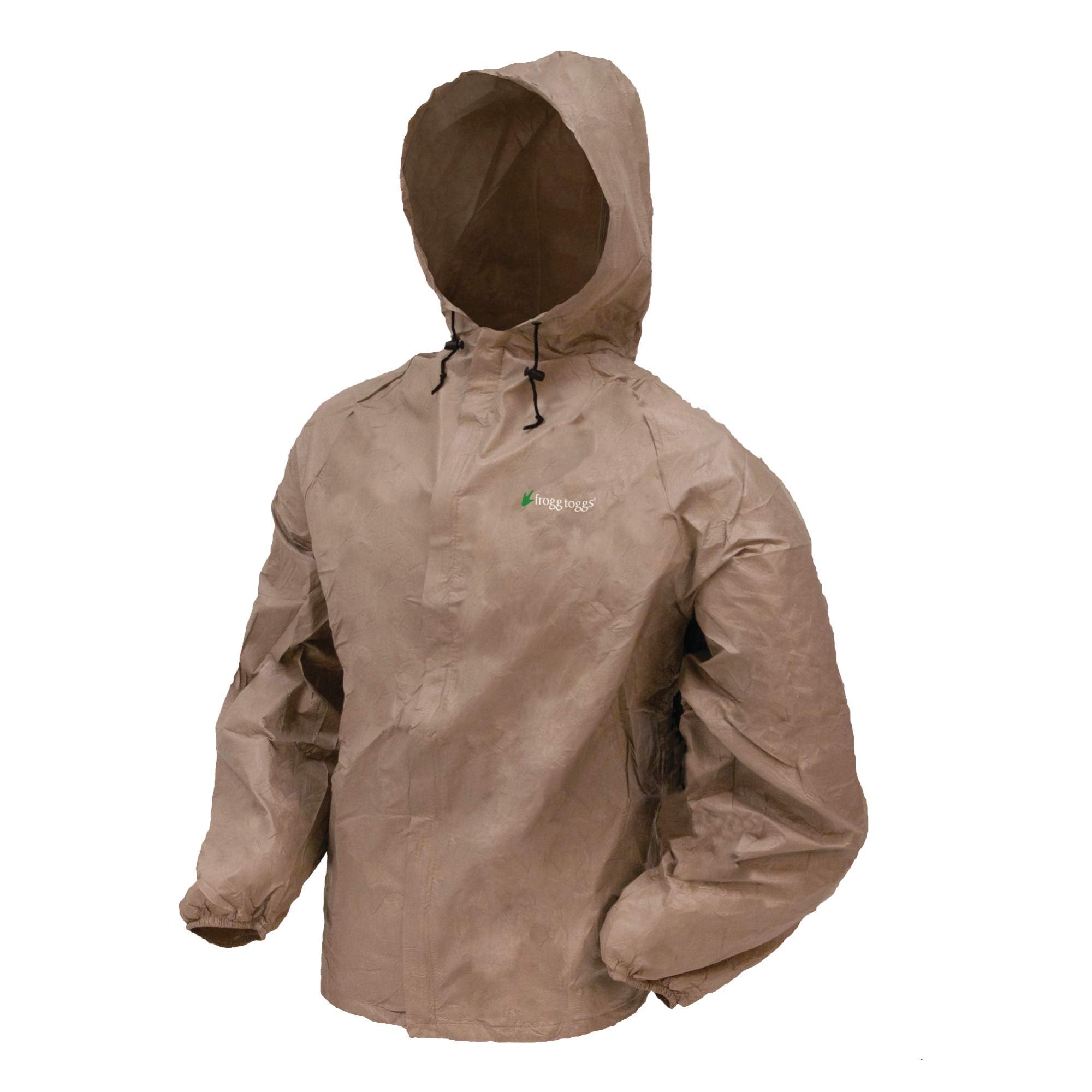 Frogg Toggs Men'S Ultra-Lite2 Waterproof Breathable Rain Jacket, Khaki, X-Large