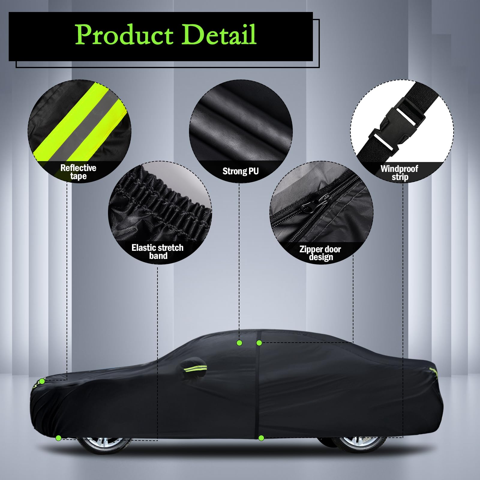 Car Cover Custom Fit For Dodge Charger 2006-2025, Waterproof All Weather Full Exterior Cover Rain Sun Hail Protector Car Cover W