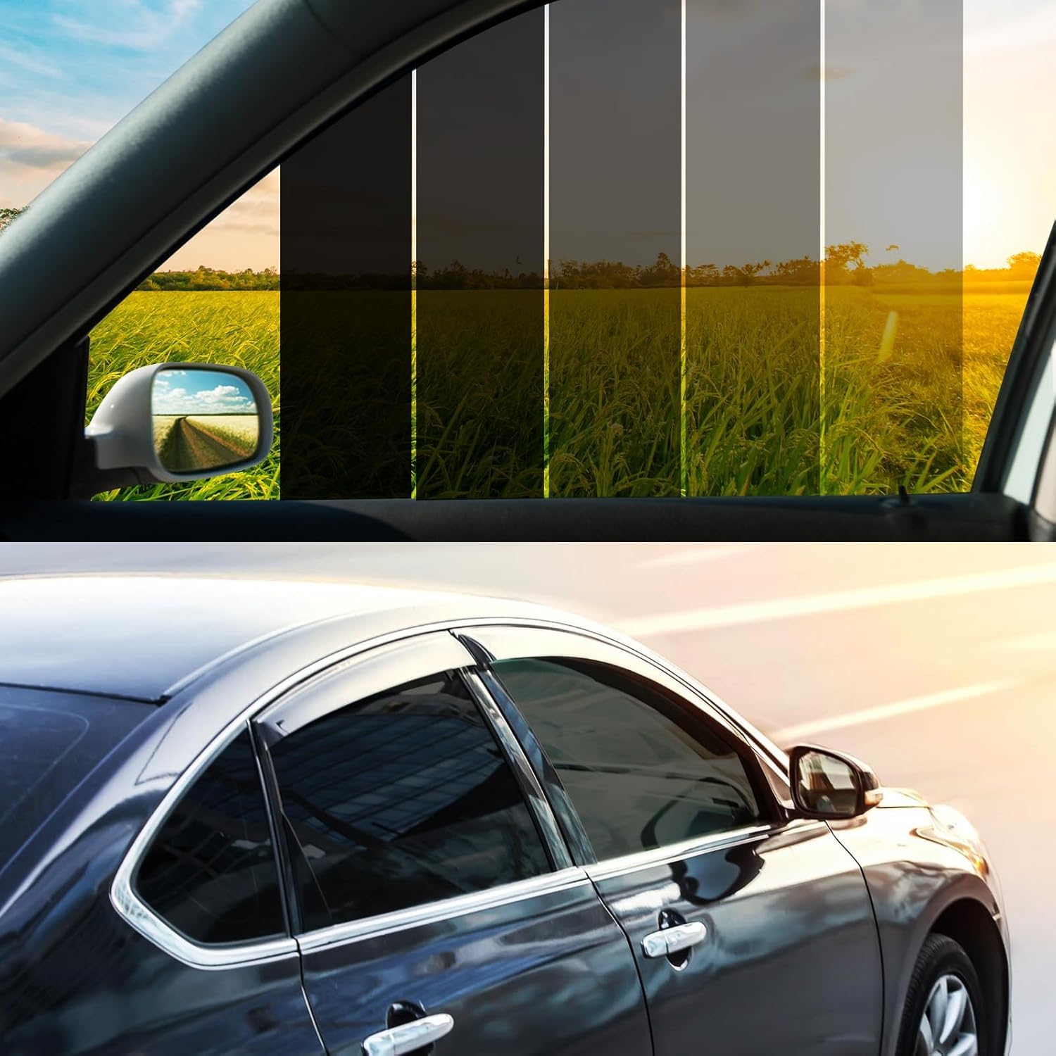 Vepagoo 5% VLT Ceramic Car Window Tint Film (20'' x 100FT) - Heat & Glare Reduction, Blocks UV & IR Rays, Scratch Resistant, Pri