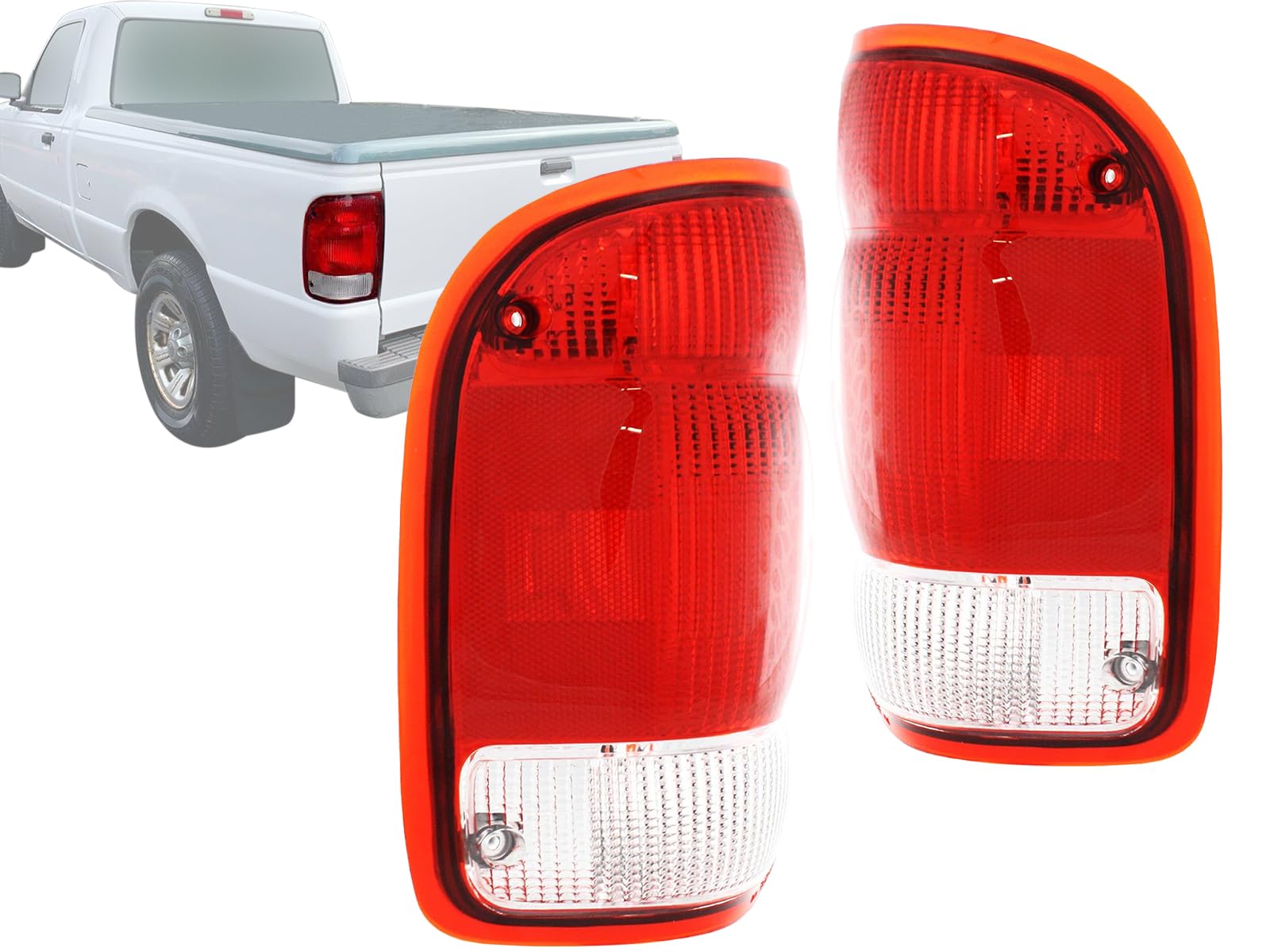 Auto Parts Avenue APA Replacement Tail Lamps for 2000 Ranger Pickup Truck YL5Z13404AA YL5Z13405AA FO2801149 FO2800149 PAIR