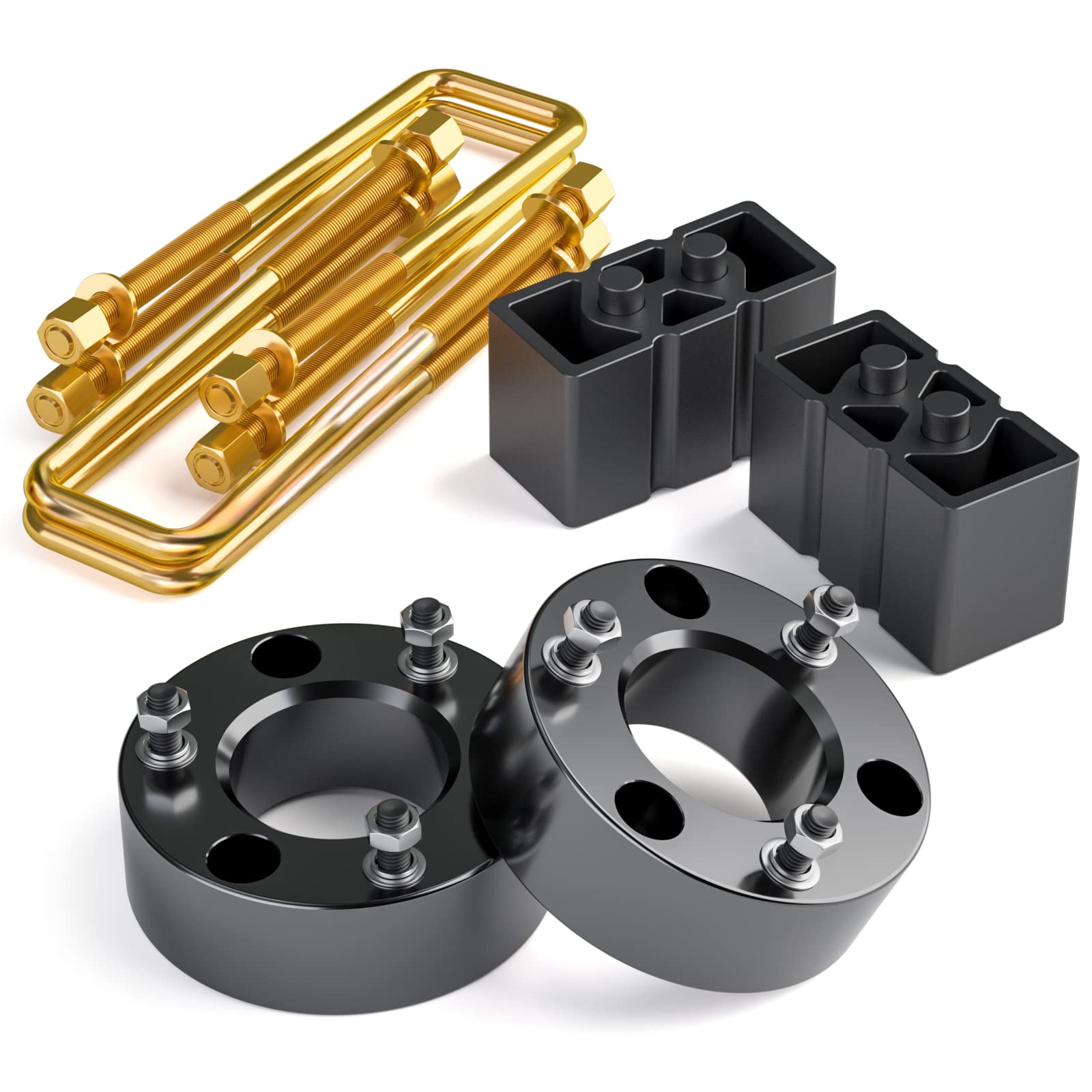 Ksp Lift Kit For F150, 3 '' Front And 3 '' Rear Suspension Kit For 2004-2020 F150, 3 Inch Front Struct Spacers + 3 Inch Rear Lif