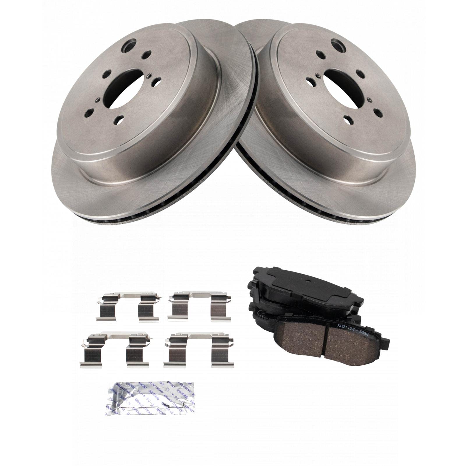 Trq Rear Brake Pad & Rotor Kit Brake Pads Brake Rotor Ceramic Compatible With 2013-2016 Scion Fr-S 2013-2020 Subaru Brz 2010-201