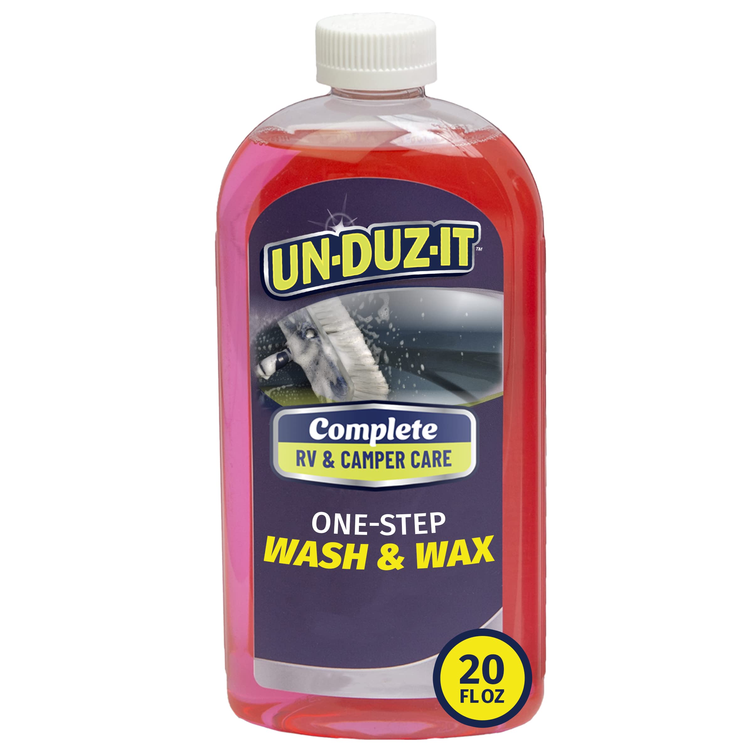 UN-DUZ-IT One-Step RV Wash and Wax With Ceramic Protection, Concentrated Car Wash and Wax for RVs and Campers, 20 fl oz Bottle