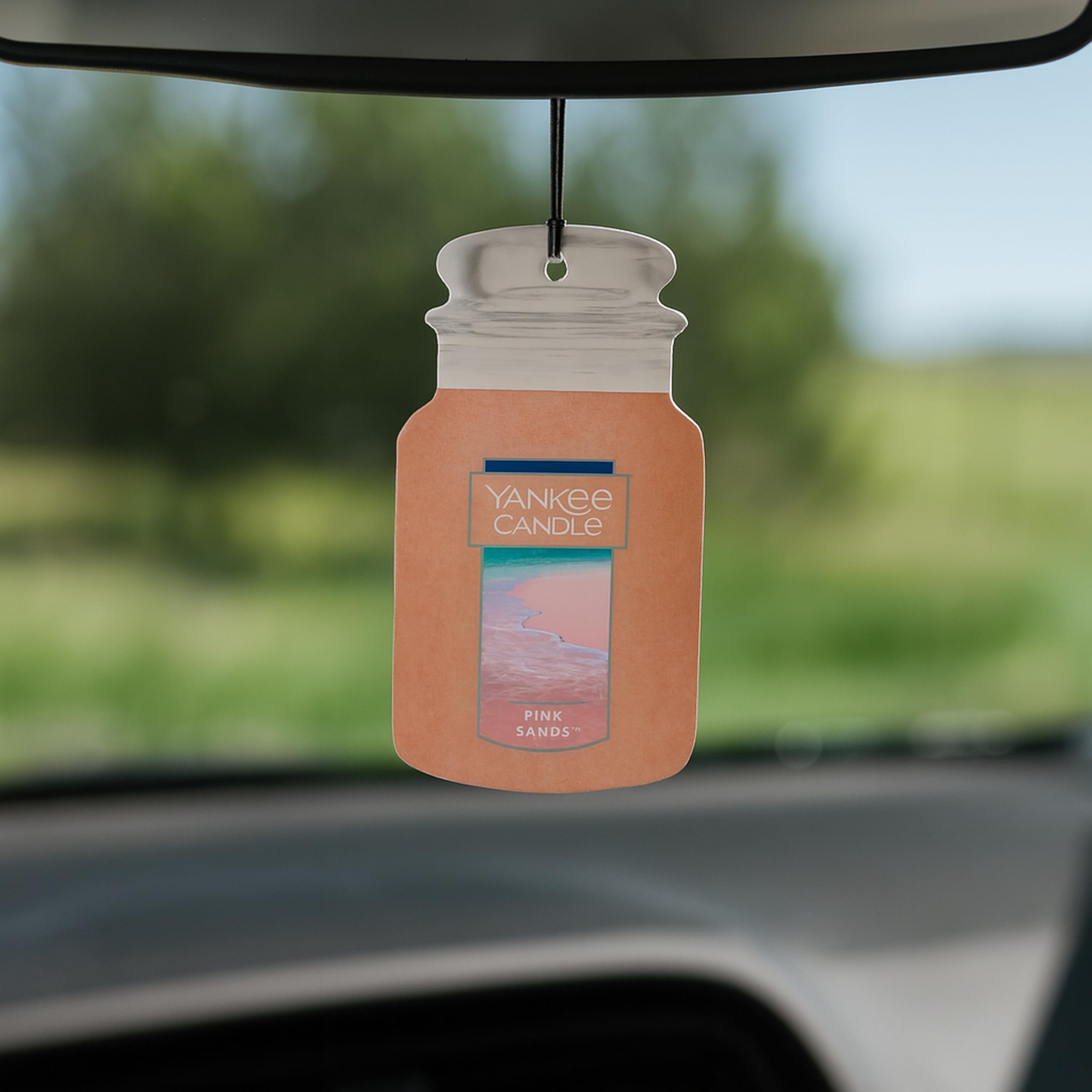 Yankee Candle Car Jar Pink Sands Air Freshener(Set Of 3)