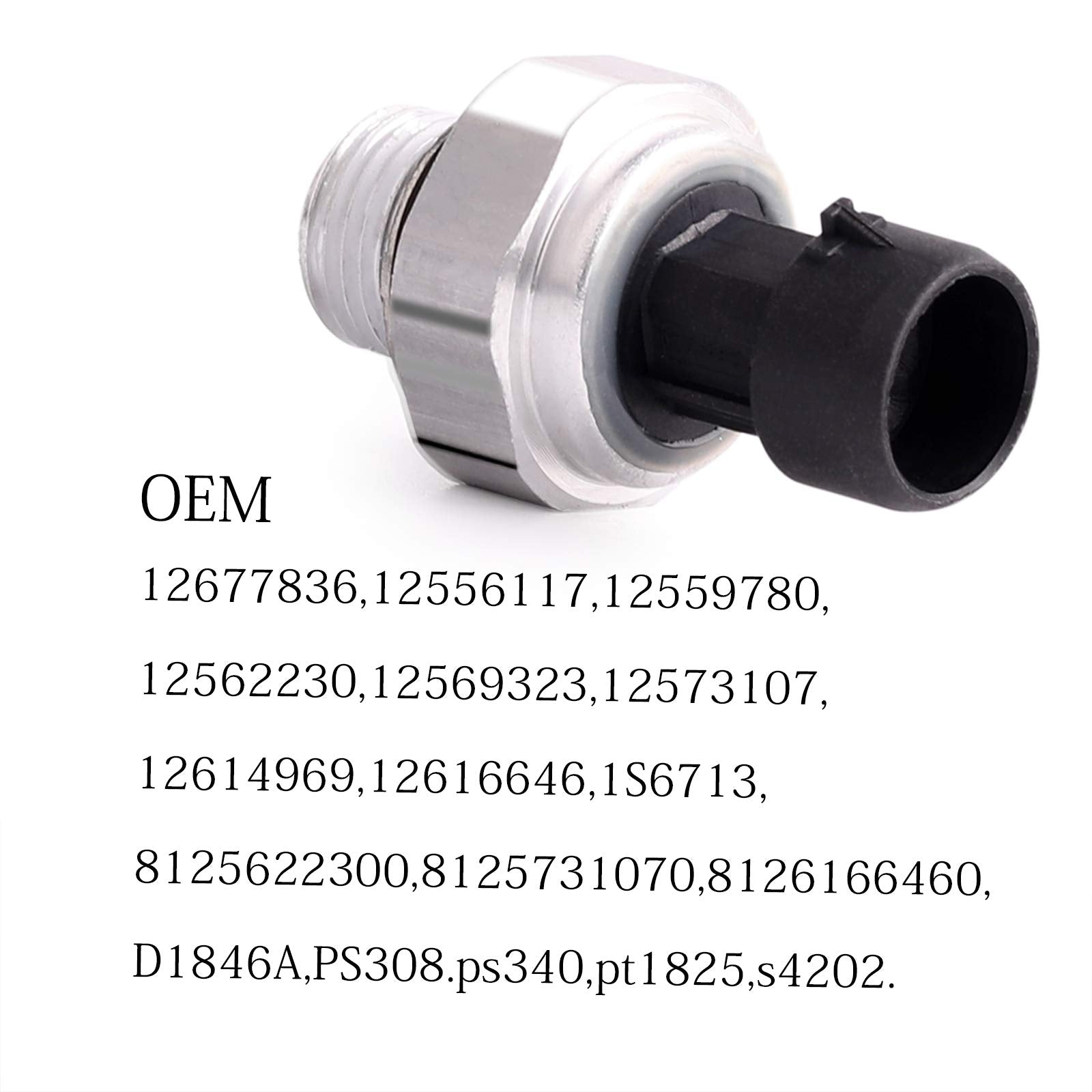 Engine Oil Pressure Sensor/Switch/Sending Unit D1846A Compatible with 2003-2008 4.8L/5.3L/6.0L/6.2L,GM Chevrolet Chevy Silverado