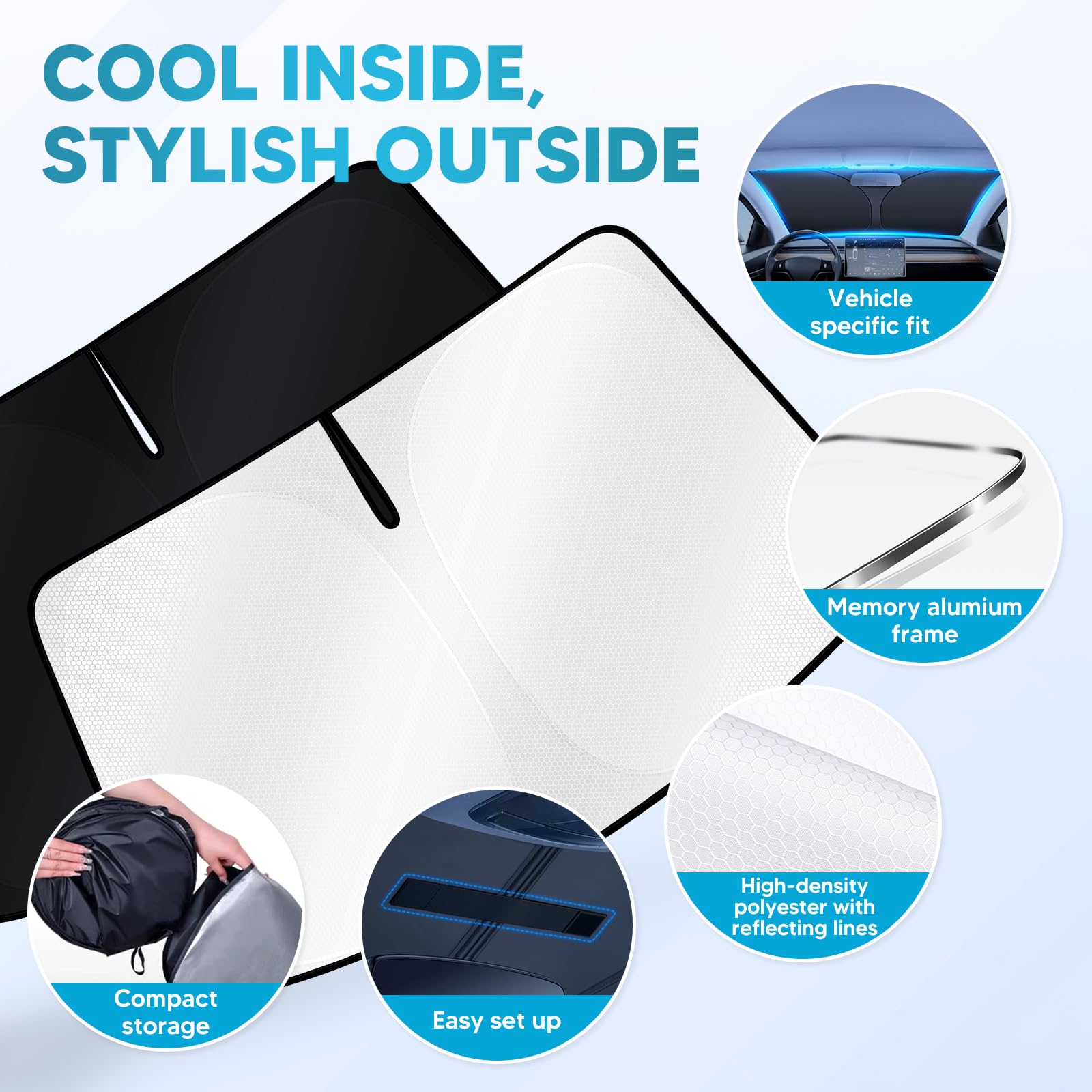 Cartist Windshield Sun Shade For Honda Cr-V 2023 2024 2025 2026 Foldable Car Front Window Sunshade For Crv Accessories Sun Visor