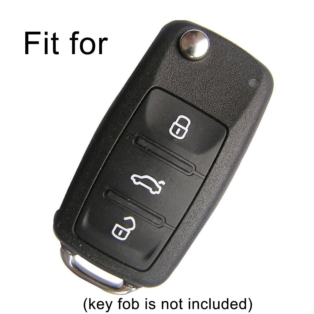2Pcs Coolbestda Rubber 3 Buttons Flip Key Fob Cover Case Shell Keyless Jacket Wallet Holder For Vw Volkswagen Jetta Gti Passat Golf Tiguan Touareg Beetle