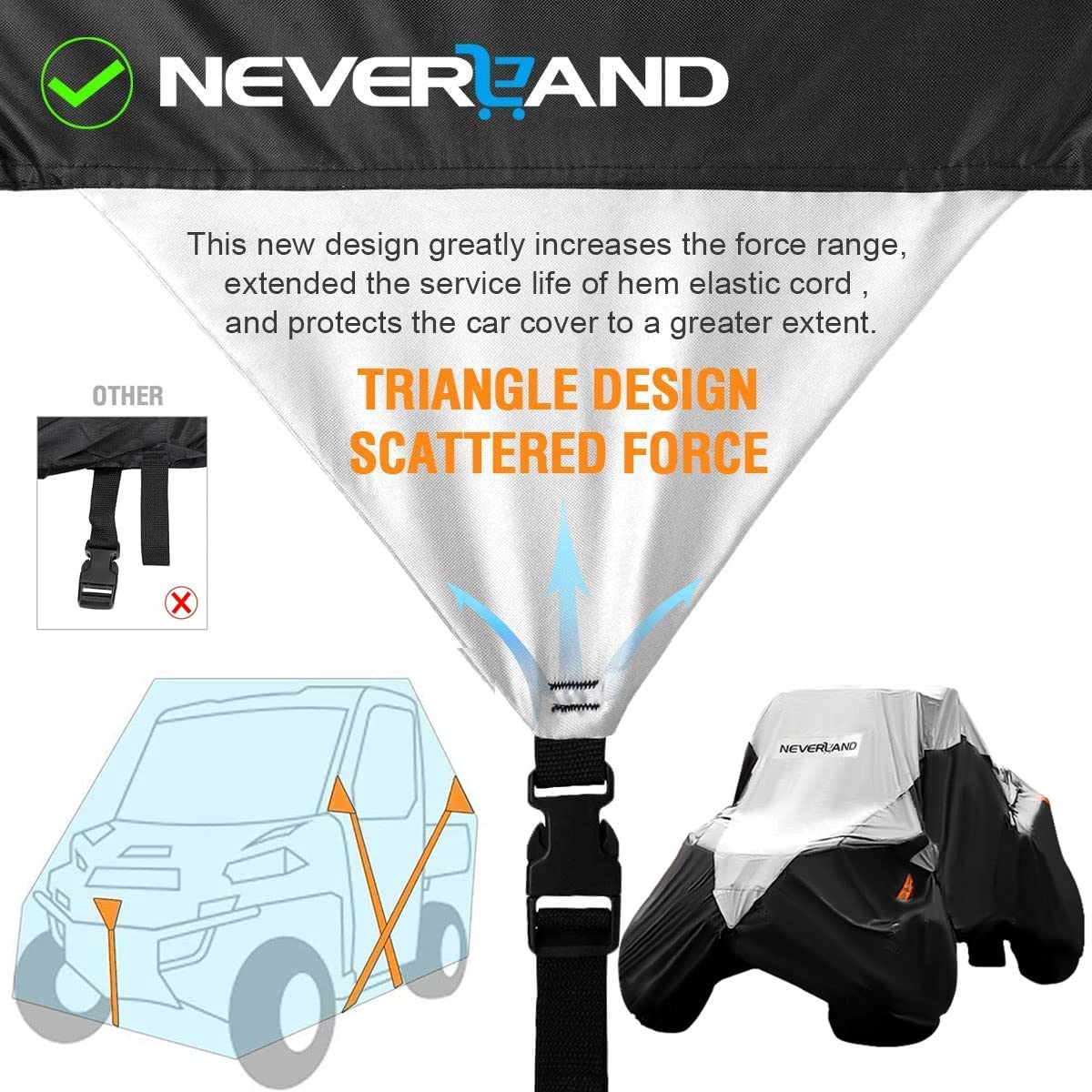 Neverland Utv Cover Waterproof Heavy Duty 4-6 Seater 4 Door All Weather Protection For Polaris Ranger Rzr General Can-Am Maverick Defender Kawasaki Mule Side By Side Covers
