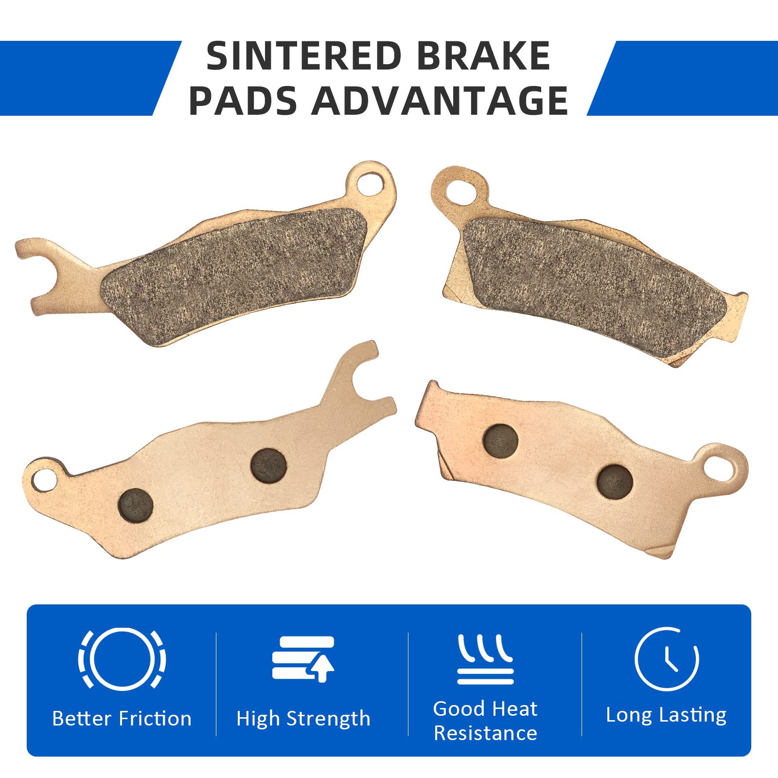 Front & Rear Brake Pads Sintered For Can Am Renegade 500/570/650/800/850/1000 2012-2021 Outlander 6X6 450/650/1000, Oem# 7159002