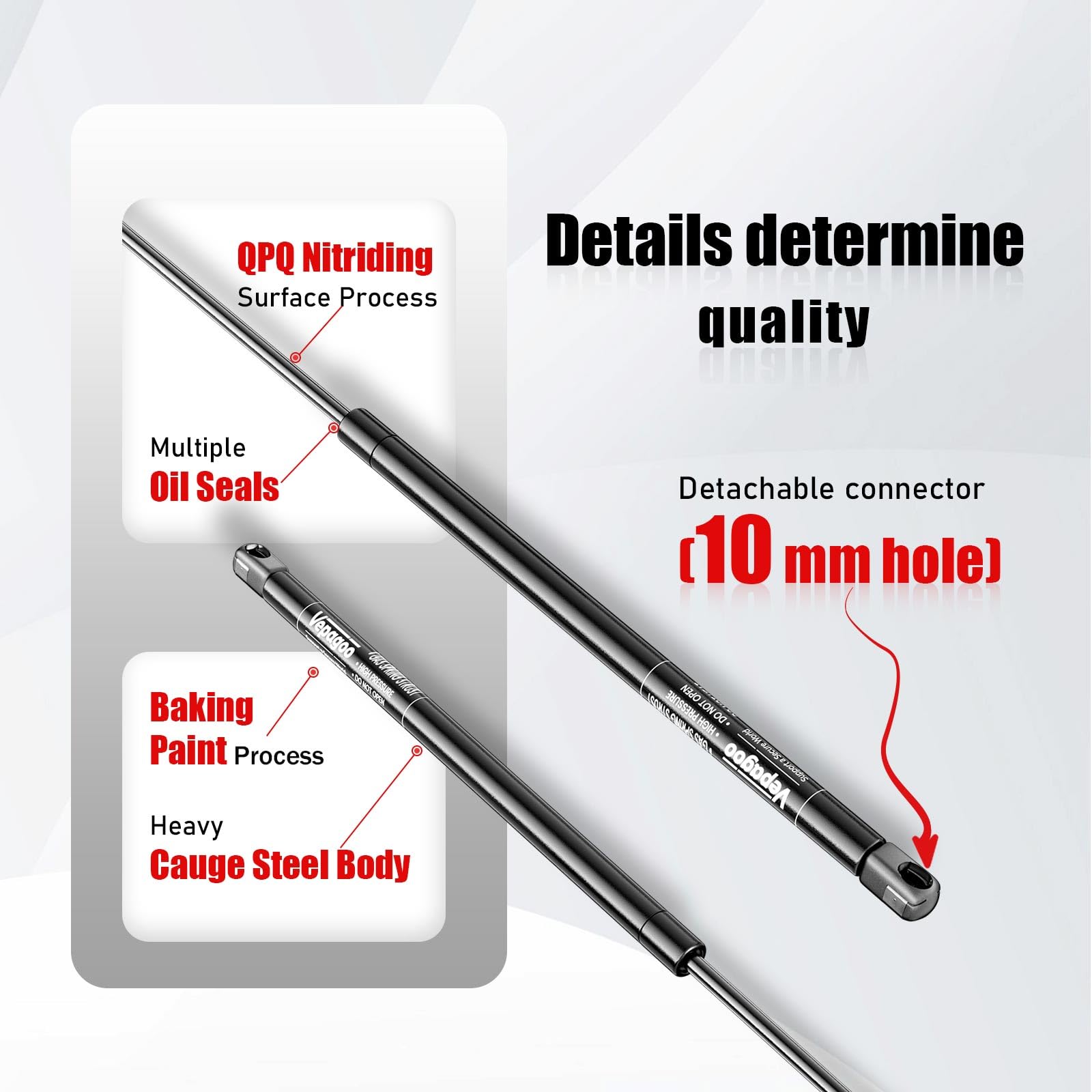 Vepagoo Gas Struts 20 Inch 90lbs/400N C16-15112 Shocks Spring Lift Support for RV Bed Camper The Door Tonneau Cover Mattress Tra
