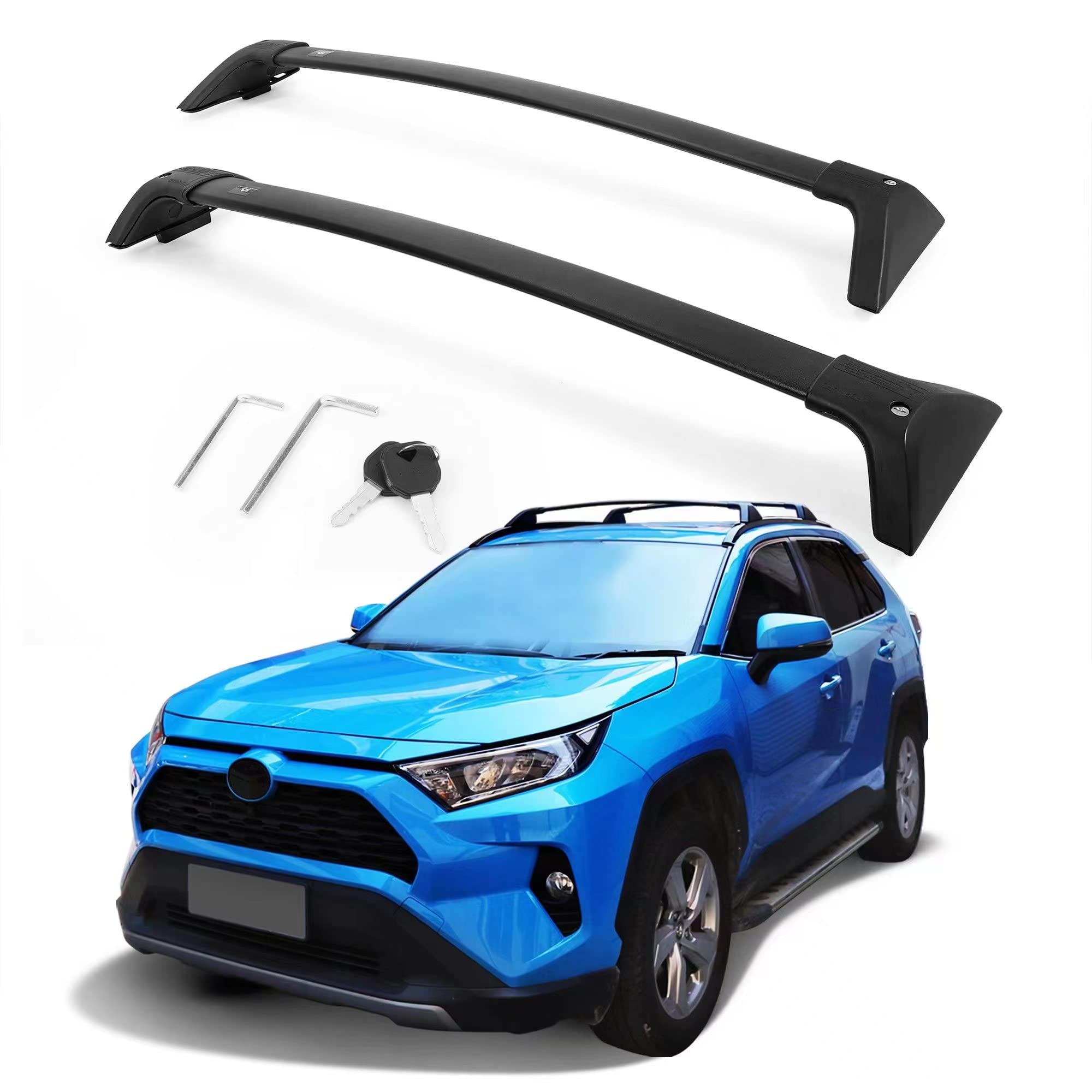 Autekcomma Roof Rack Cross Bars for Toyota RAV4 2019-2023 (Not Fit Models for Adventure/TRD Off-Road). Anti-Theft Lock Mechanism