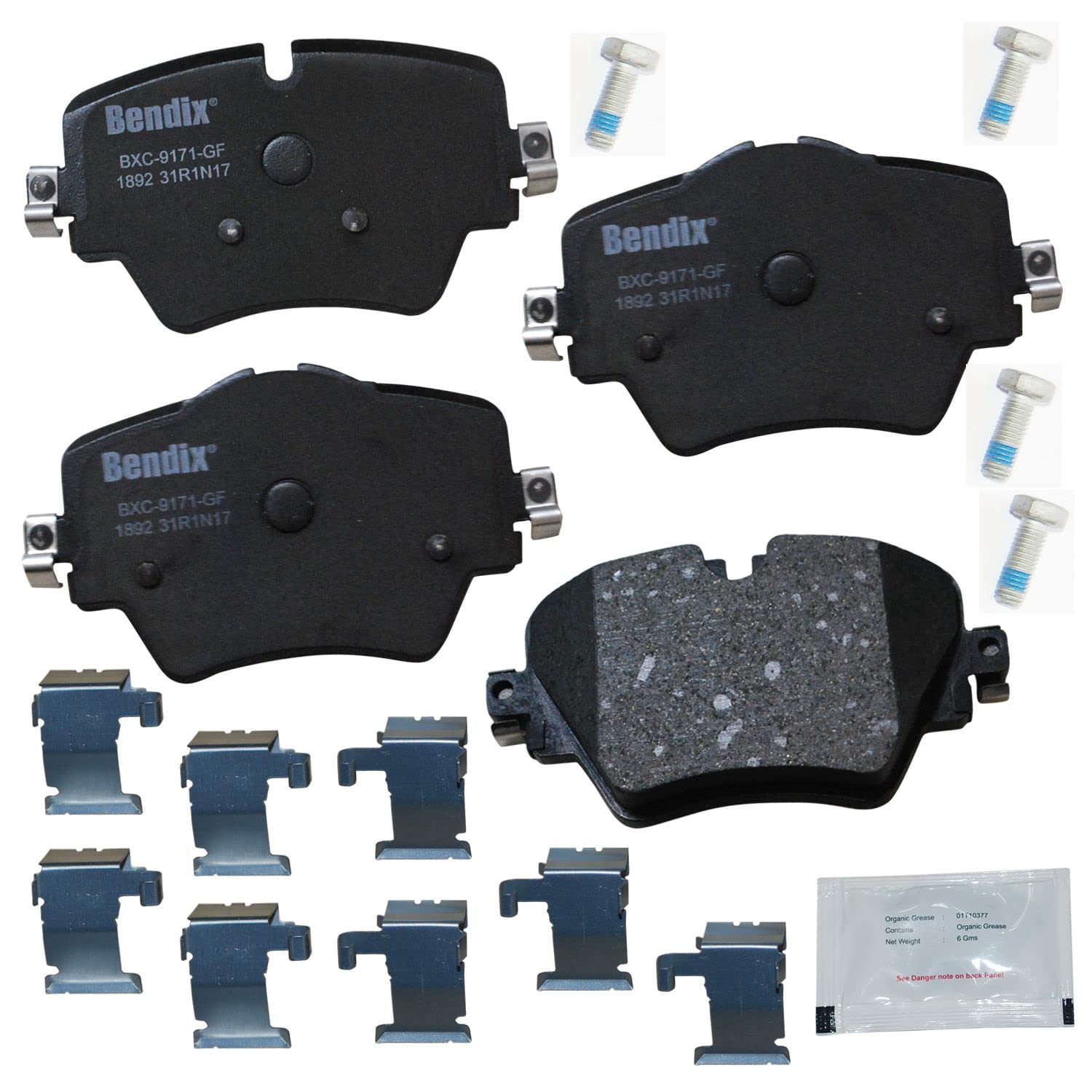 Bendix Priority1 Cfc1892 Ceramic Front Brake Pads For Select Models Bmw 118I,228I Xdrive Gran Coupe,230I,230I Xdrive,330E,330E 3