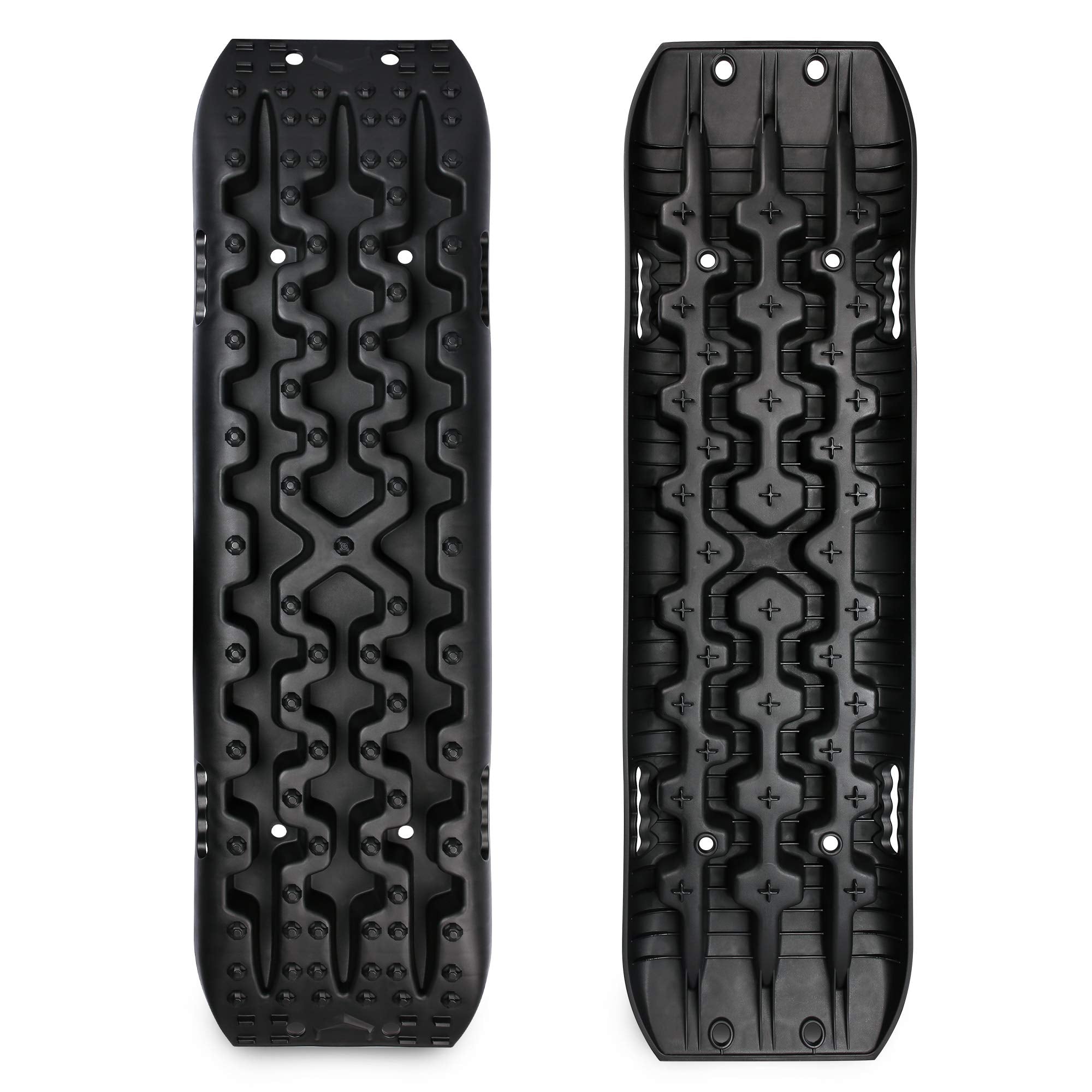 X-BULL Recovery Traction Tracks for Sand, Mud, Snow - Nylon Tire Ladder, Black, Model EE900/EE900-B