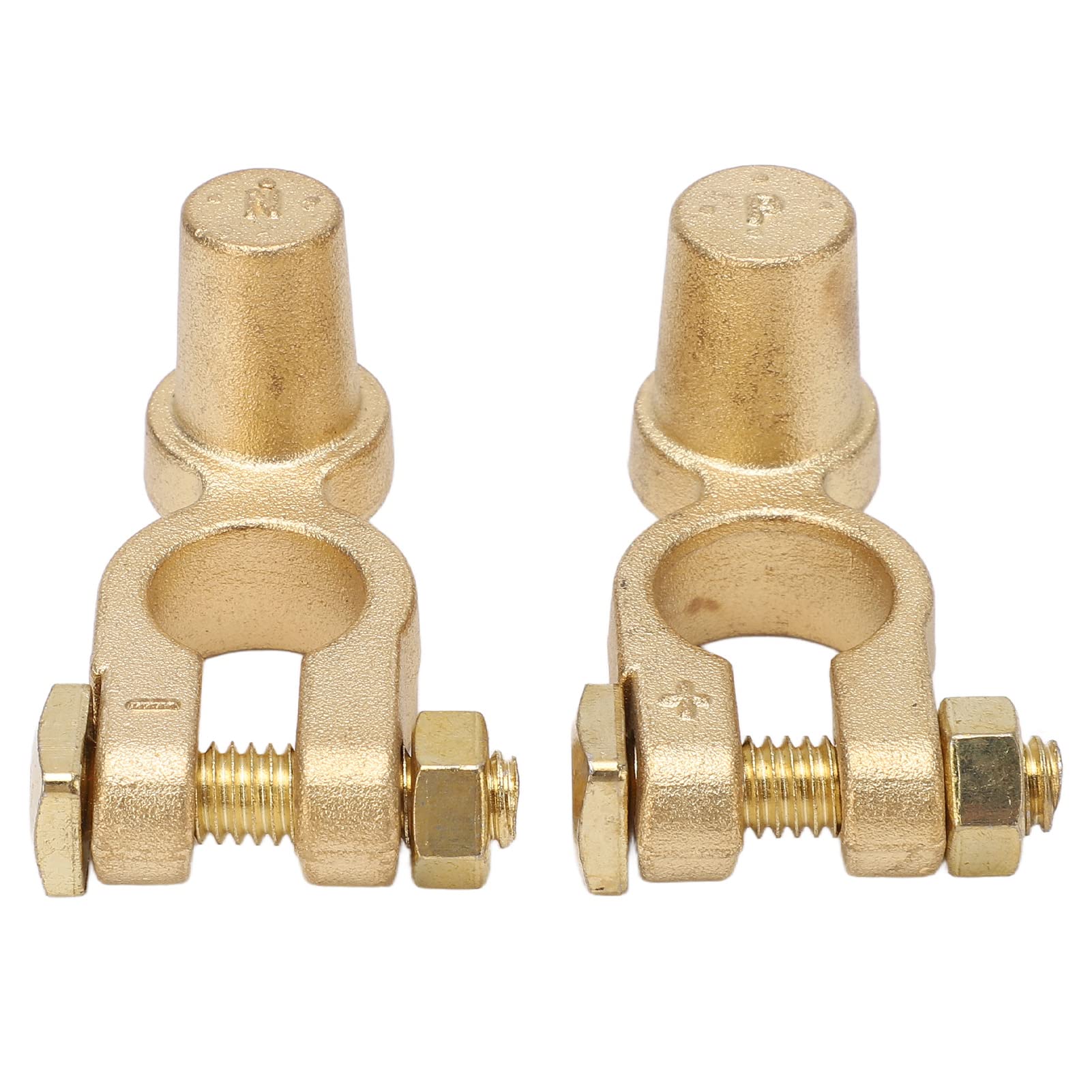 Auto Car Battery Terminal 1 Pair Sae To Jis Car Battery Terminal Connector Positive Negative Top Post Terminal For Auto, Battery Cable Terminal Clamp Set For Car Truck Van Rv Boat