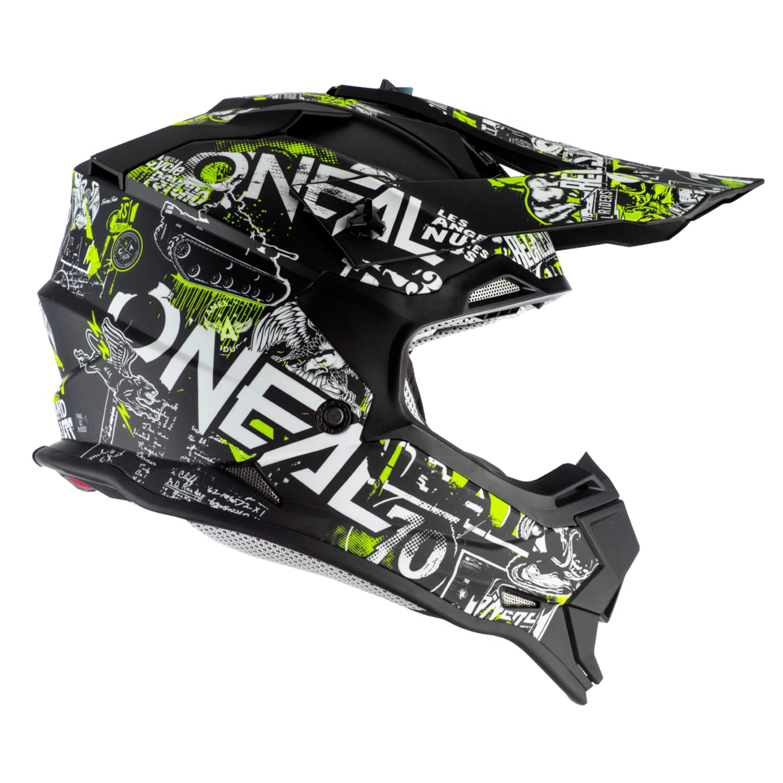 O'Neal - 0200-472 2Srs Youth Helmet Attack, Black/Neon Yellow, S
