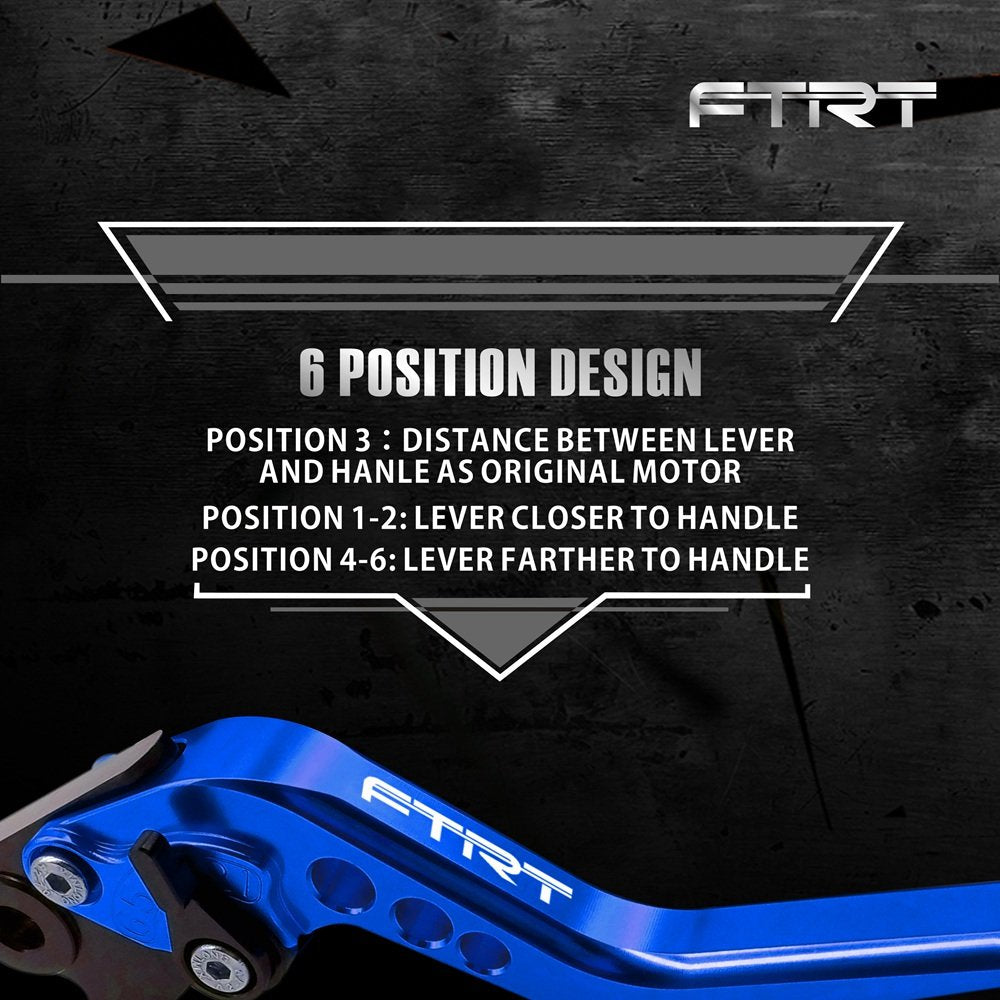 Ftrt Short Brake Clutch Levers Compatible With Yzf R1 2002-2003/ Yzf R6 1999-2004/ Fzs1000 Fz1 Fazer 2001-2005/ R6S Version 2006