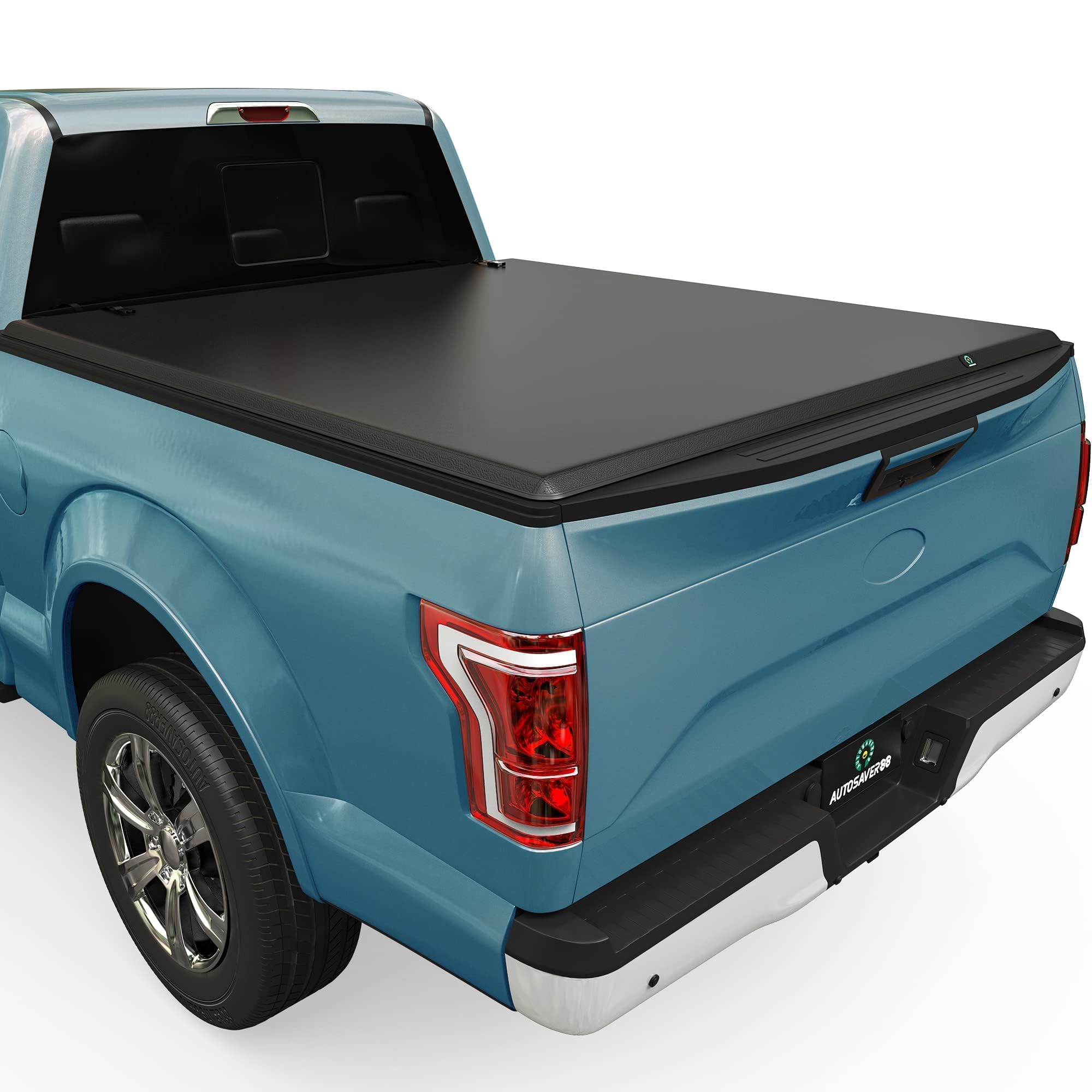 Autosaver88 Soft Tri-Fold Truck Bed Tonneau Cover Compatible With 2015-2025 Ford F-150 F150 (Excl. Raptor Series) 5.5Ft Bed