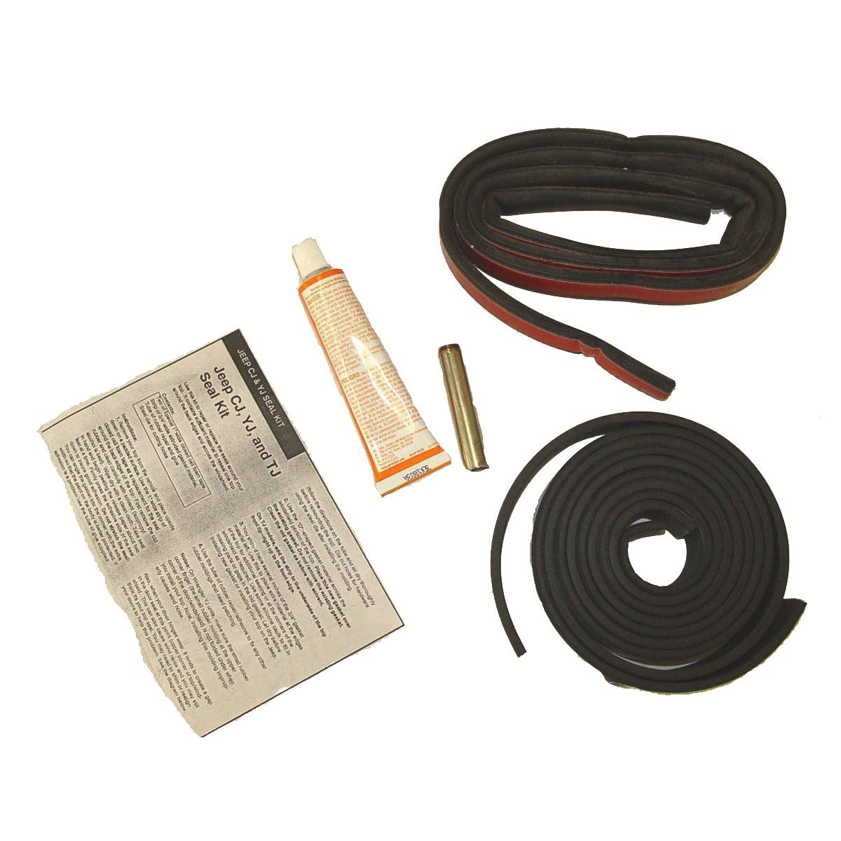 Omix-Ada | 12304.07 | Hard Top Seal Kit | Oe Reference: Ms-41190 | Fits 1976-2006 Jeep Cj / Wrangler Yj / Tj
