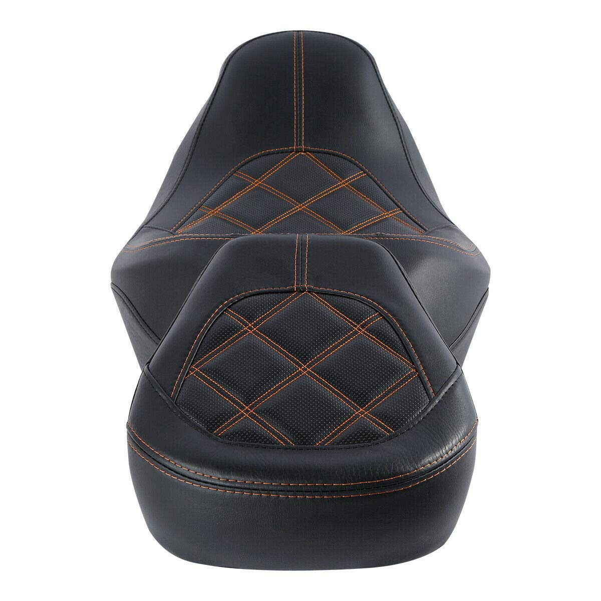 Low-Profile Driver Seat Pillion Leather Passenger Pad Seat Fit For Harley Street Glide Road Glide Road King Ultra Limited 2009-2023