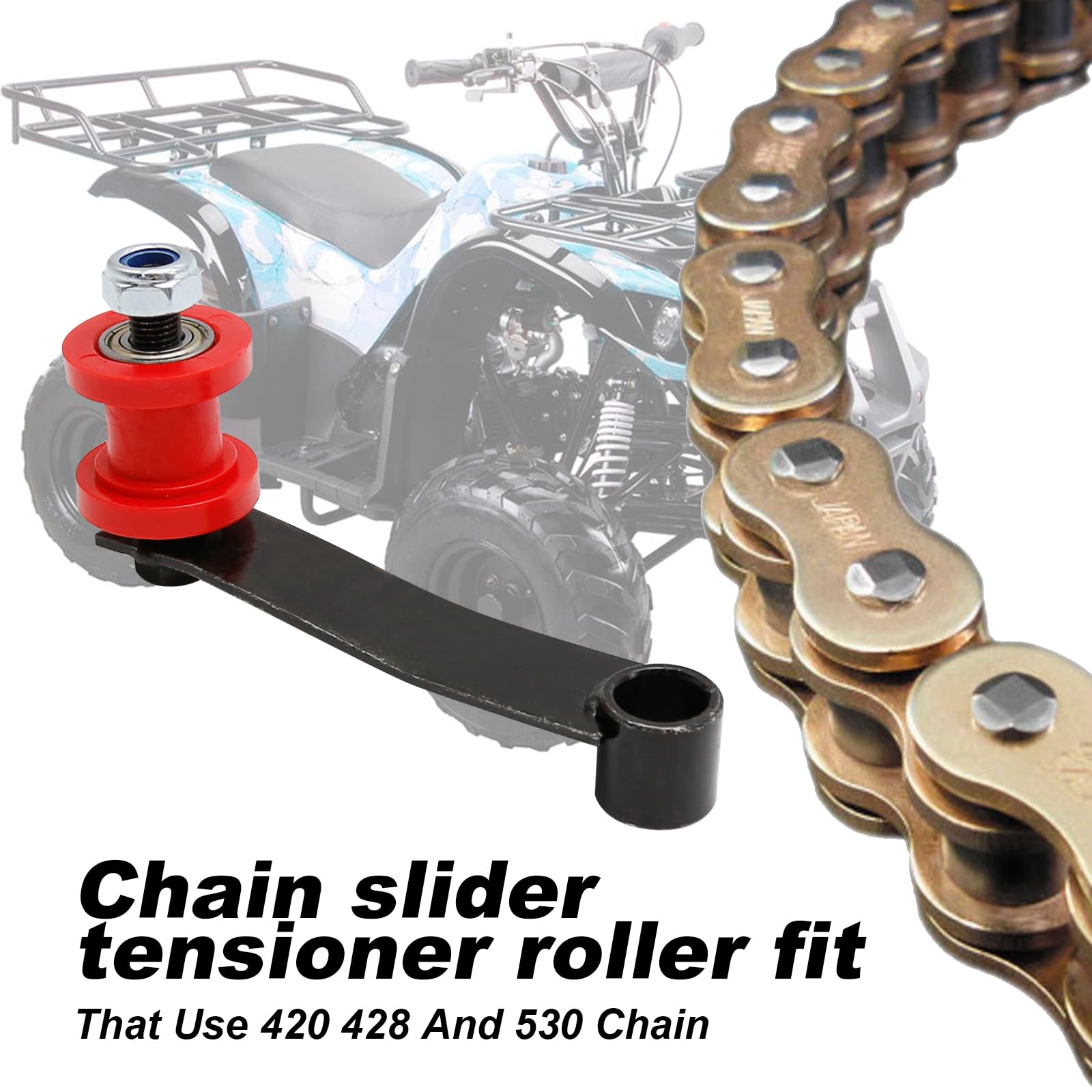 SYOWADA Chain Tensioner Replacement For Coolster Atv Go Kart 4 Wheeler 110Cc 125Cc 150Cc 200Cc 250Cc That Use 420 428 And 530 Ch