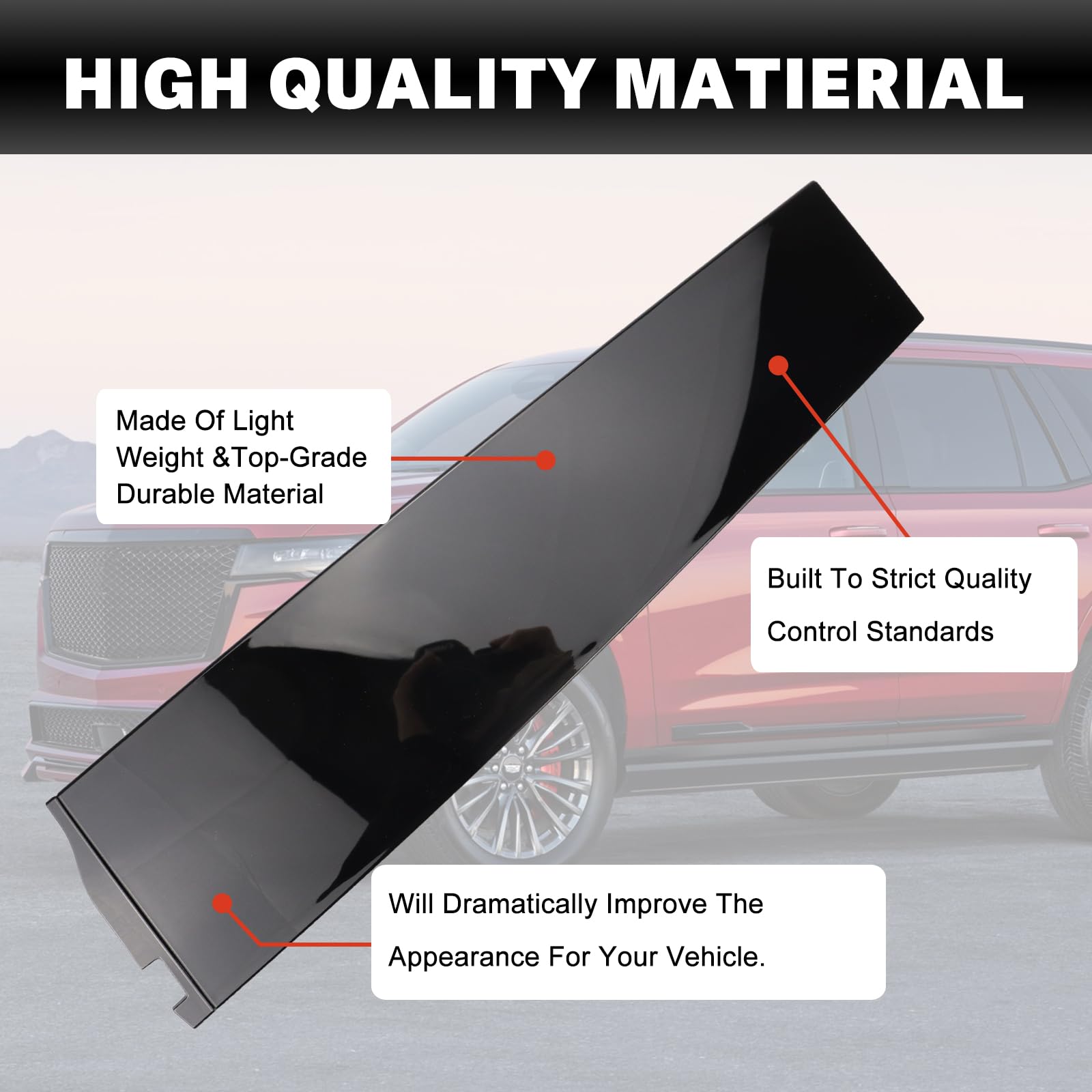 926-247 Rear Driver Side Rearward Door Applique Compatible with Cadillac Escalade ESV Fit for Chevrolet Suburban 3500 HD GMC Yuk