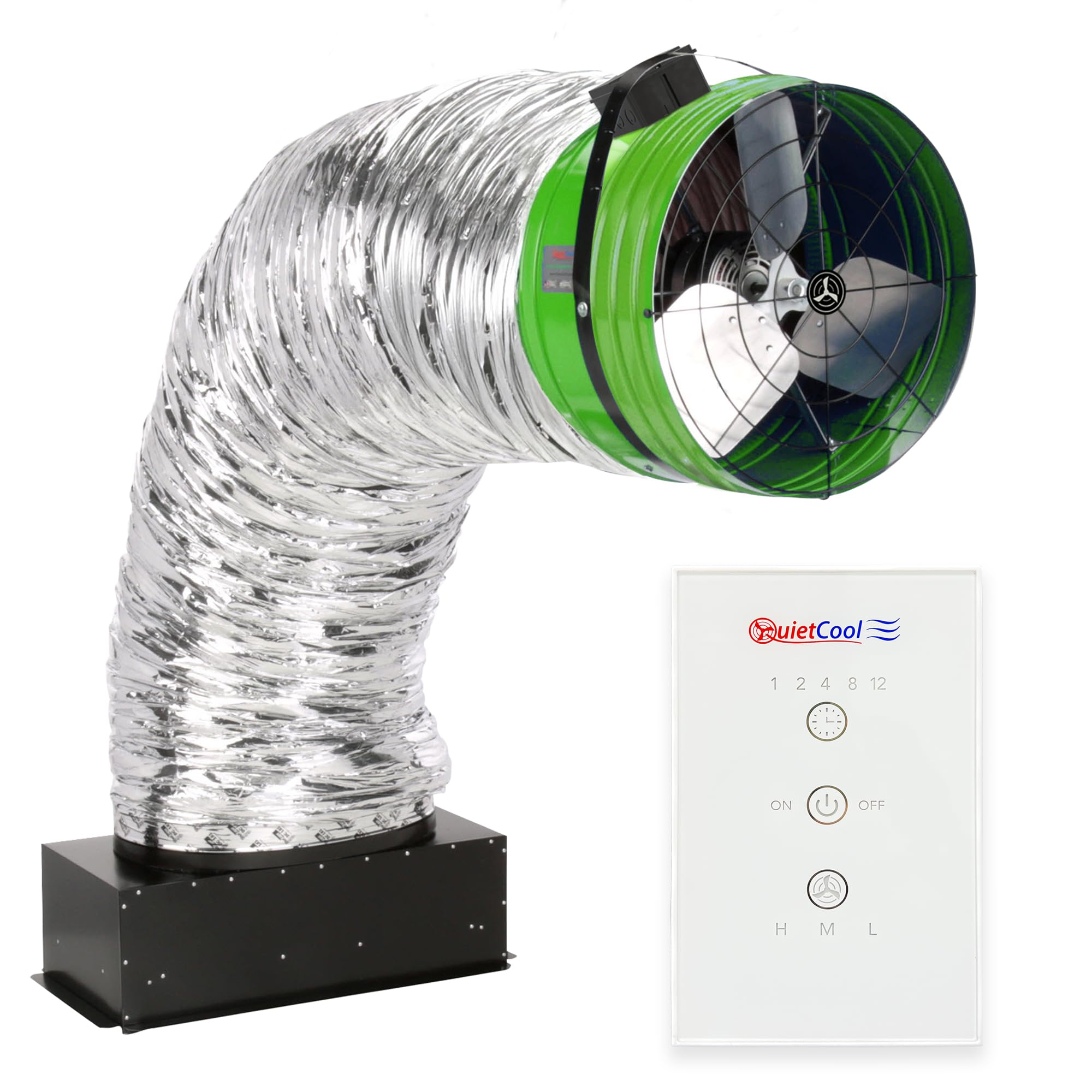 Quietcool Qc Es-7000 Rf Energy Saver Advanced Whole House Fan With Wireless Control - Up To 6878 Cfm - As Low As 164 Watts - Two