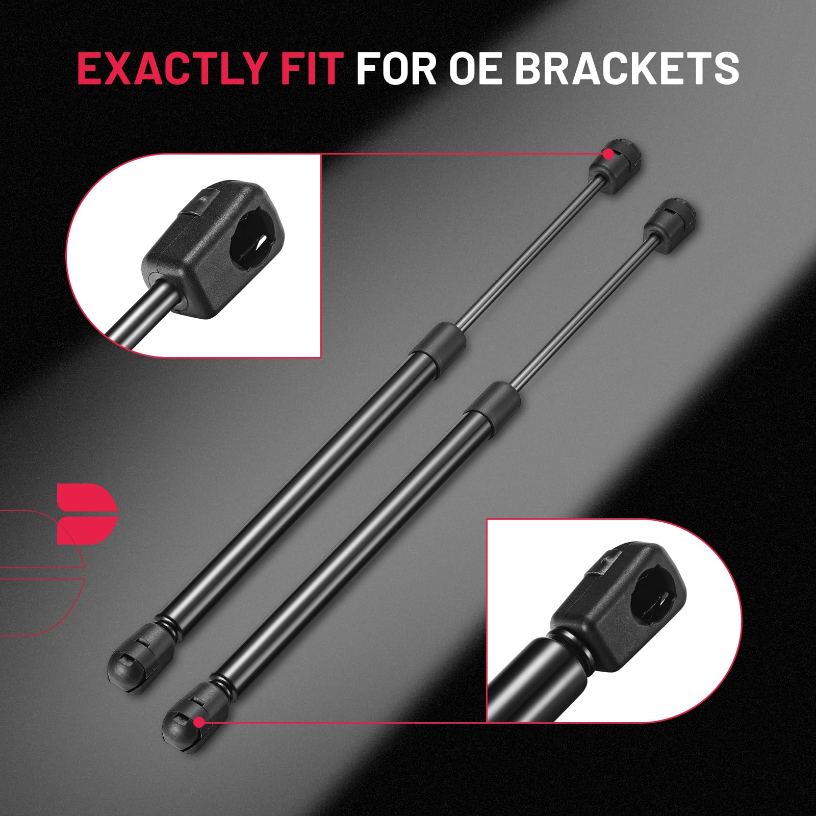 Bdfhyk C16-22127 15 Inch 50Lbs/(222N Gas Struts Shocks Lift Support For Are Leer Camper Shell Topper Rear Window, Truck Bed Cove