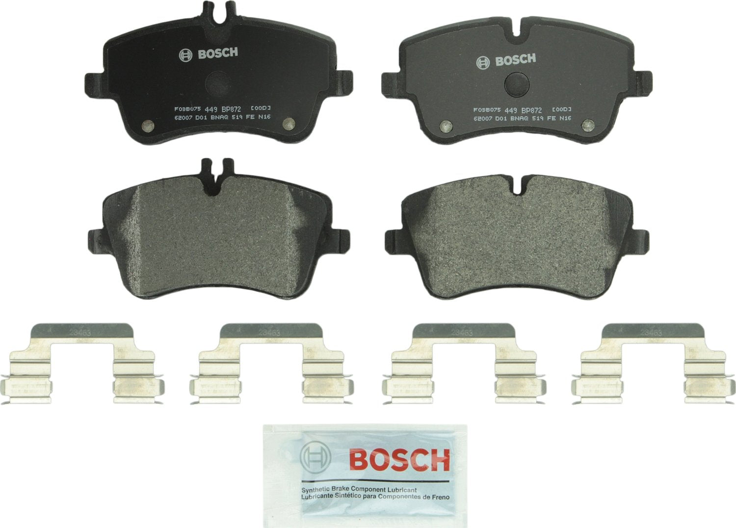 BOSCH BP872 QuietCast Premium Semi-Metallic Disc Brake Pad Set - Compatible with Select Mercedes-Benz C230, C240, C280, C320, C3