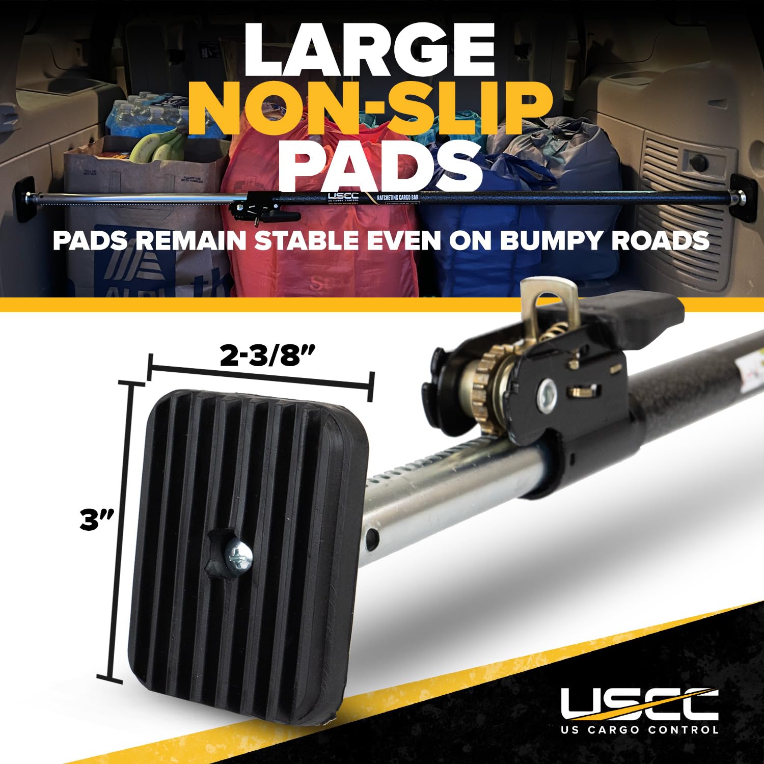 Us Cargo Control Ratcheting Cargo Bar For Small Cargo Bar Needs - Extends From 40 Inches To 70 Inches - Great For Use In Pickup