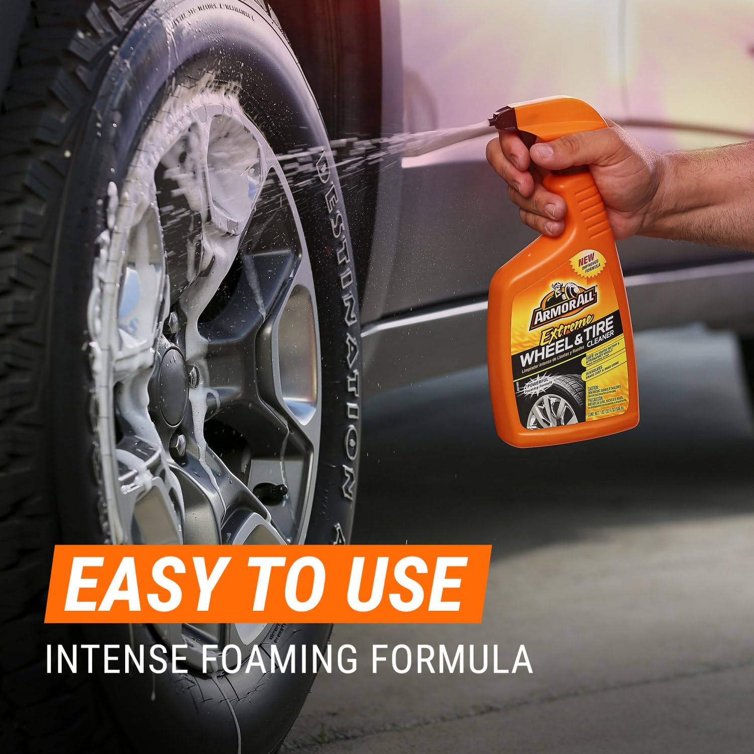 Armor All Car Tire & Wheel Spray Bottle, Cleaner For Cars, Truck, Motorcycle, Extreme, 32 Fl Oz, 78011