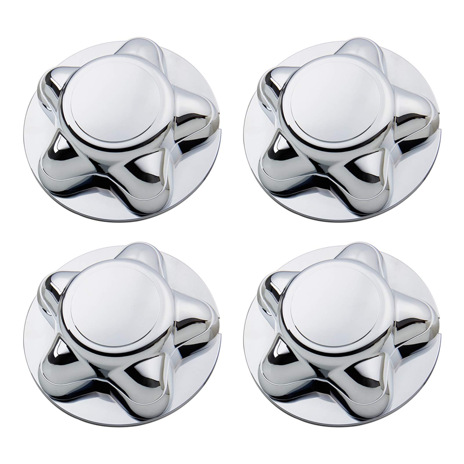 B4B BANG 4 BUCK 4 Packs 7'' Center Cap with 5-Lug Steel Wheel Chrome for Ford 1997-2003 F150 F-150 97-02 Expedition