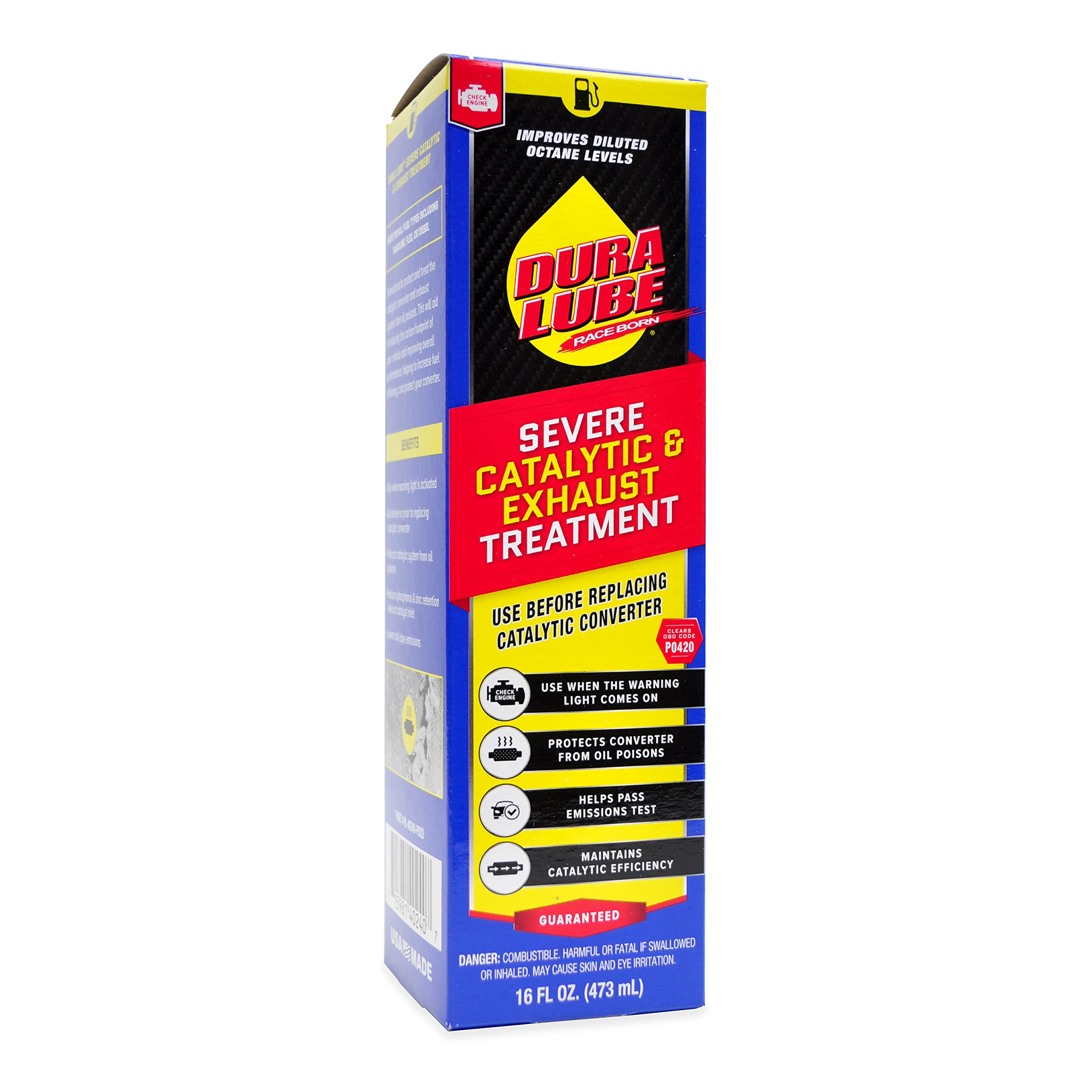 DURA LUBE 2 Pack Severe Catalytic & Exhaust Treatment Cleaner, 16 fl. Oz, Fuel Additive, Model HL-40240-02