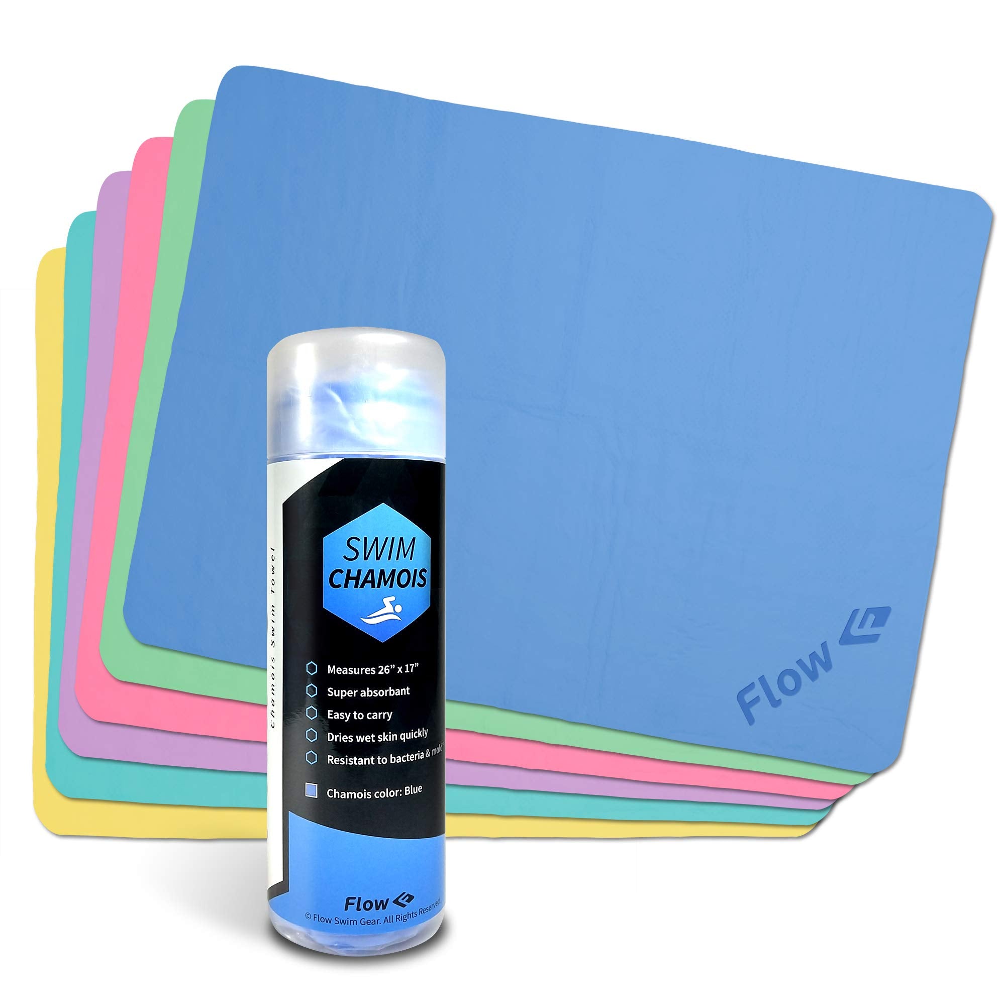 Flow Swim Chamois Towel - 26 x 17 (Pink)