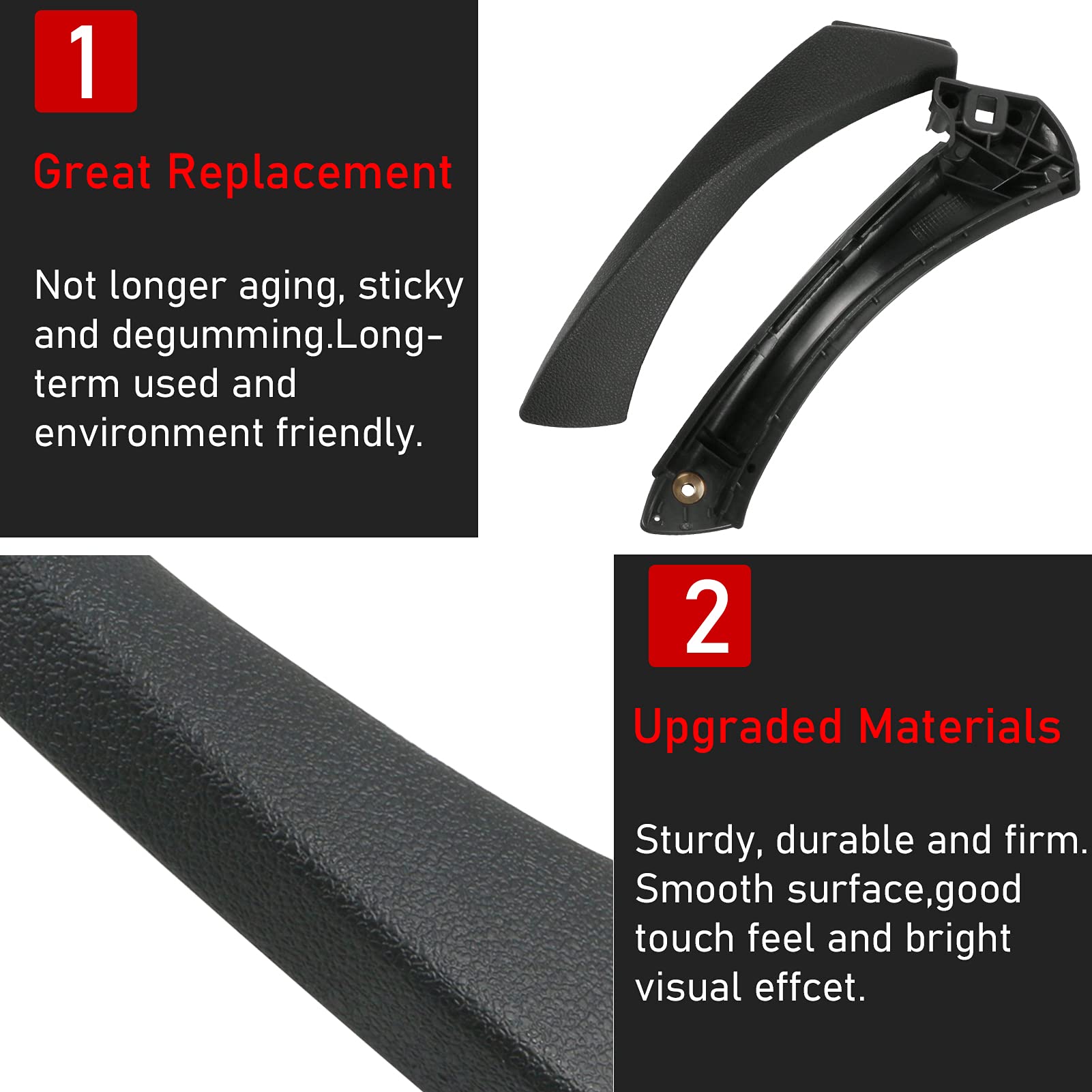 Ttcr-Ii Compatible With Bmw 3 Series Door Handle Covers 2006-2012, Completed Part 2 Pcs For E90 E91 Door Pull Handles Replacemen
