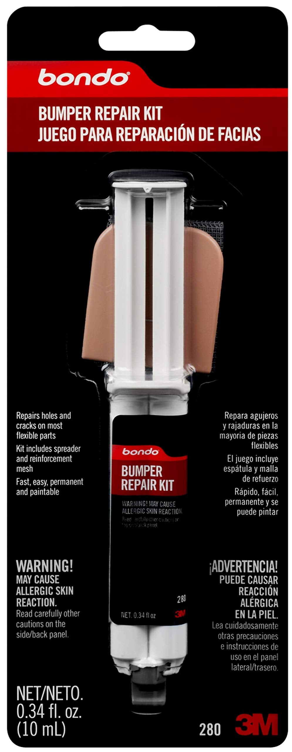Bondo Bumper Repair Kit, 00280, .34 Fl Oz