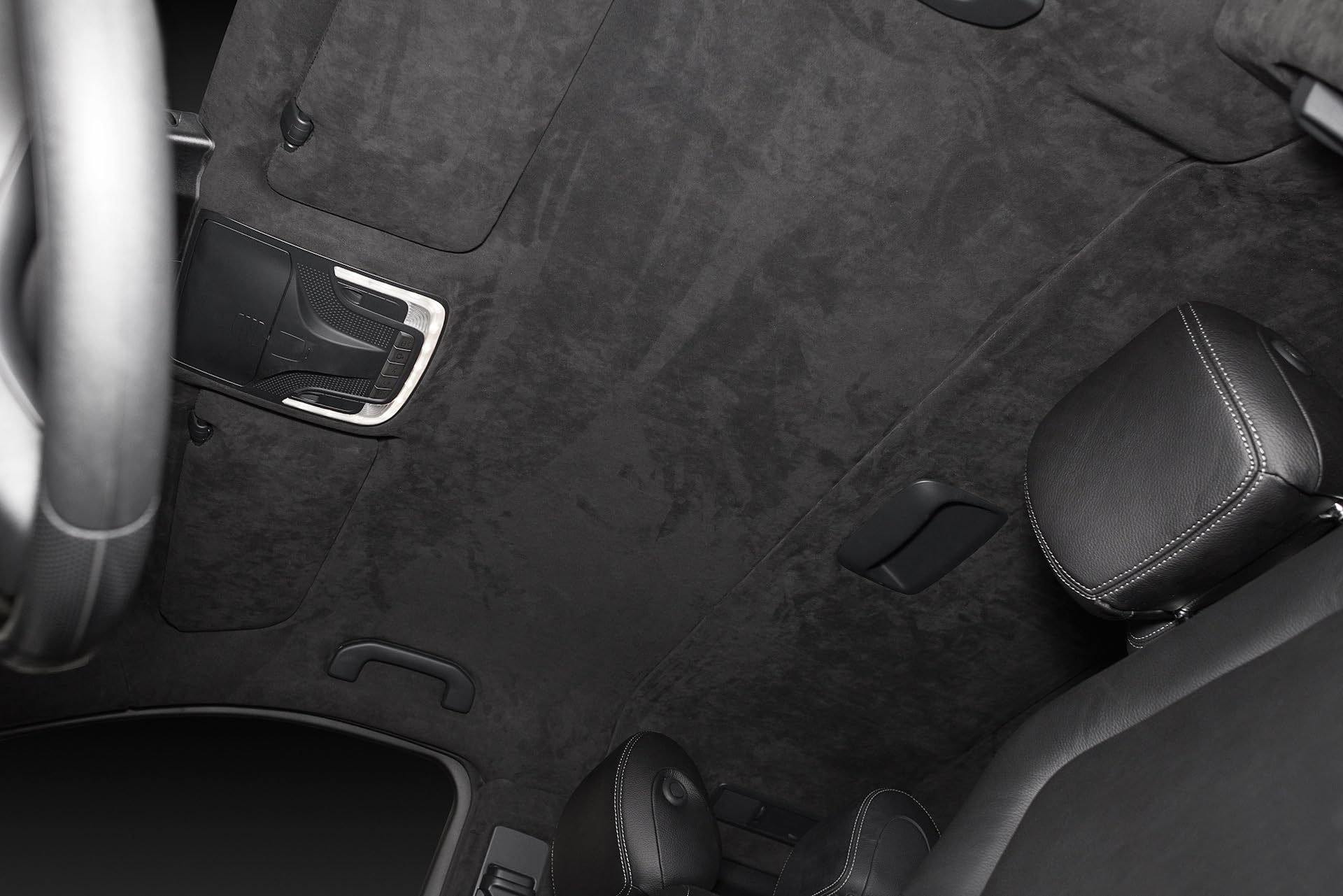 Car Elements Suede Headliner Fabric With Foam Backing 60'' W  54'' L Black Auto Suede Headliner Material Car Roof Upholstery Fab