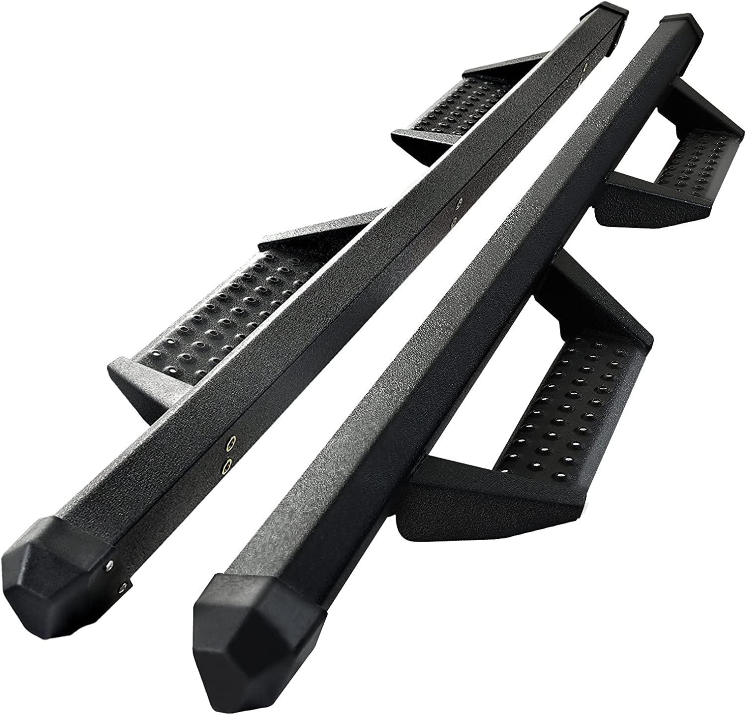 SMANOW Running Boards Side Steps 73 Inch Quad Cab Black Carbon Steel Nerf Bars for 2009-2018 Dodge Ram 1500 & 2010-2024 Ram 2500
