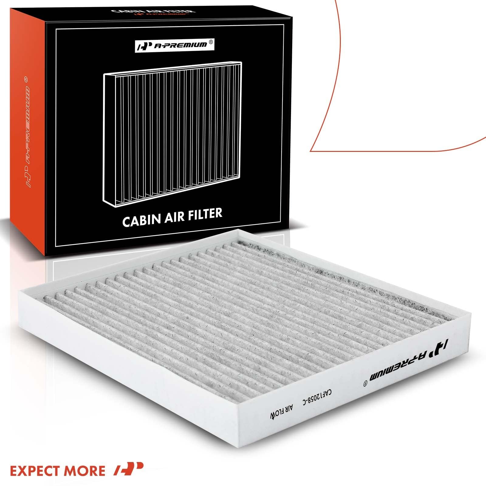 A-Premium 2-Pc Cabin Air Filter With Activated Carbon Compatible With Hyundai Accent 2018-2022, Elantra 2017-2020, Elantra Gt &