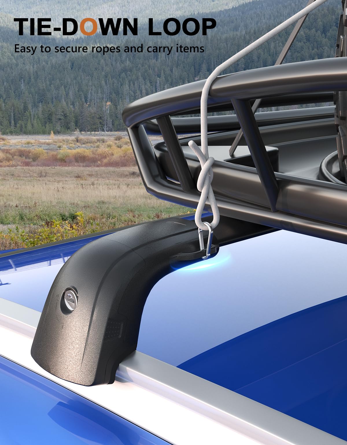 Wonderdriver Roof Rack Cross Bars 220lbs for Ford Edge 2015-2024, Heavy Duty Aluminum, Lockable, Black