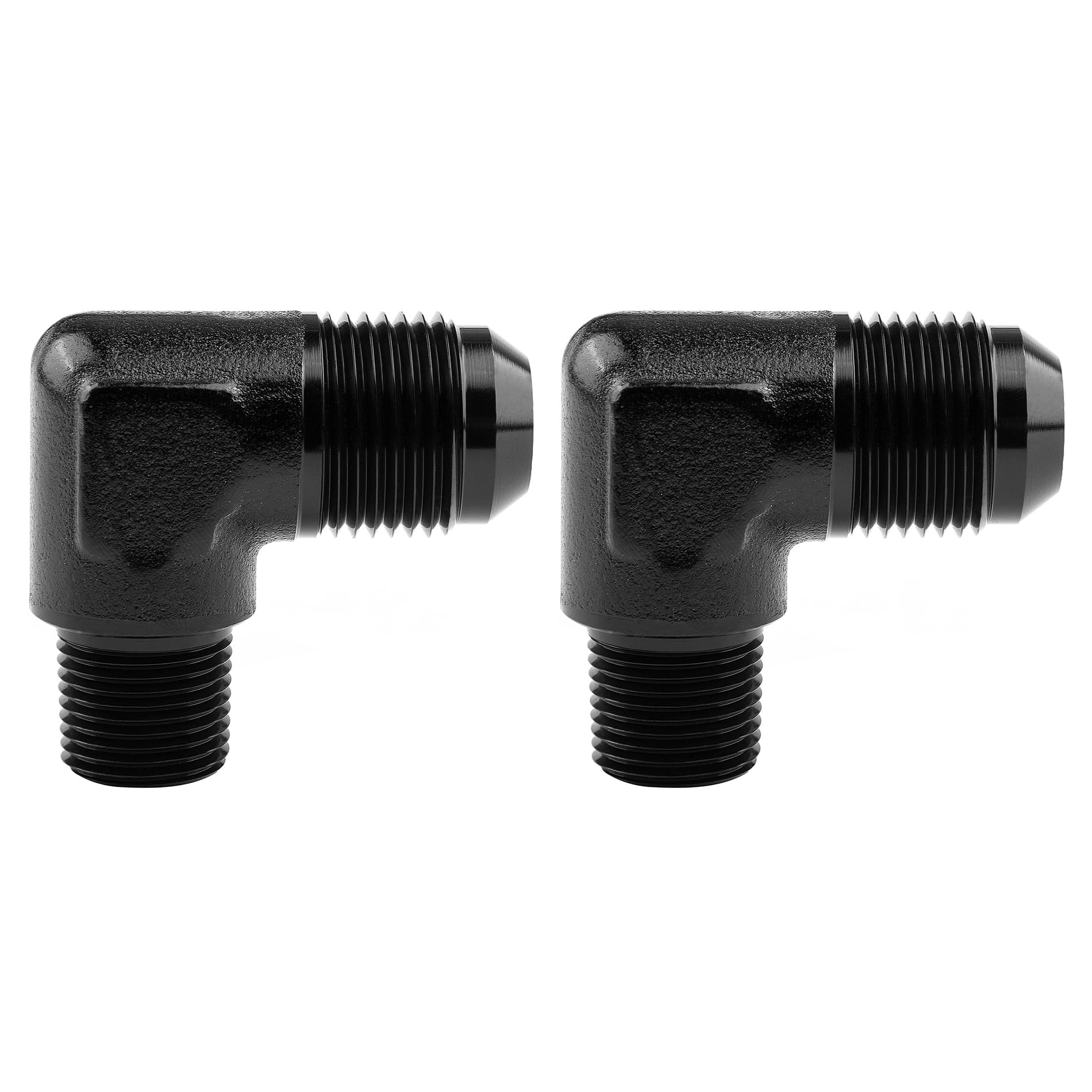 Evil Energy 8An To 3/8'' Npt Male 90 Degree Fitting Adapter Aluminum 2Pcs