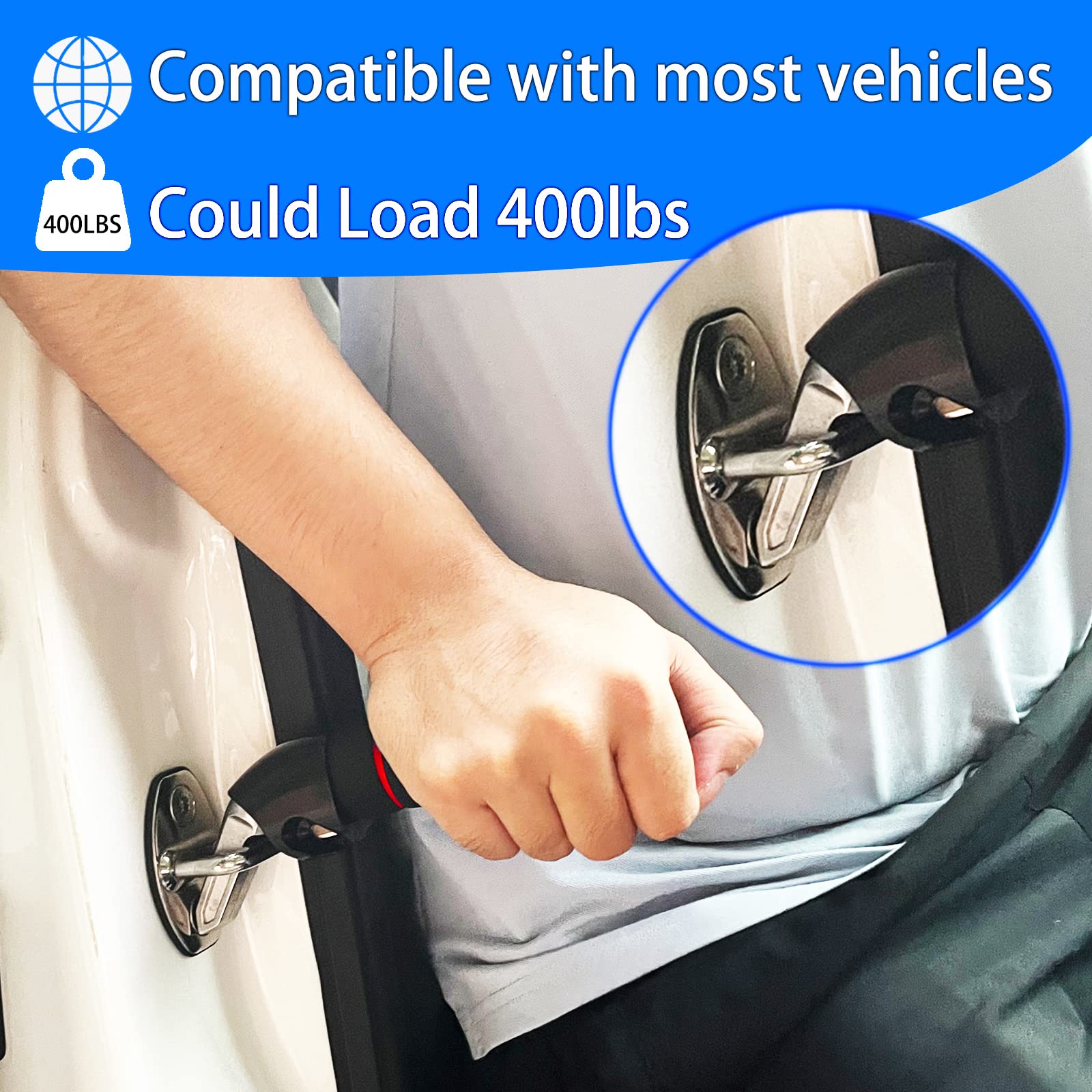 KOUNATSURI Car Door Handle Assist - Red Multifunction Support Handle for Elderly and Handicapped