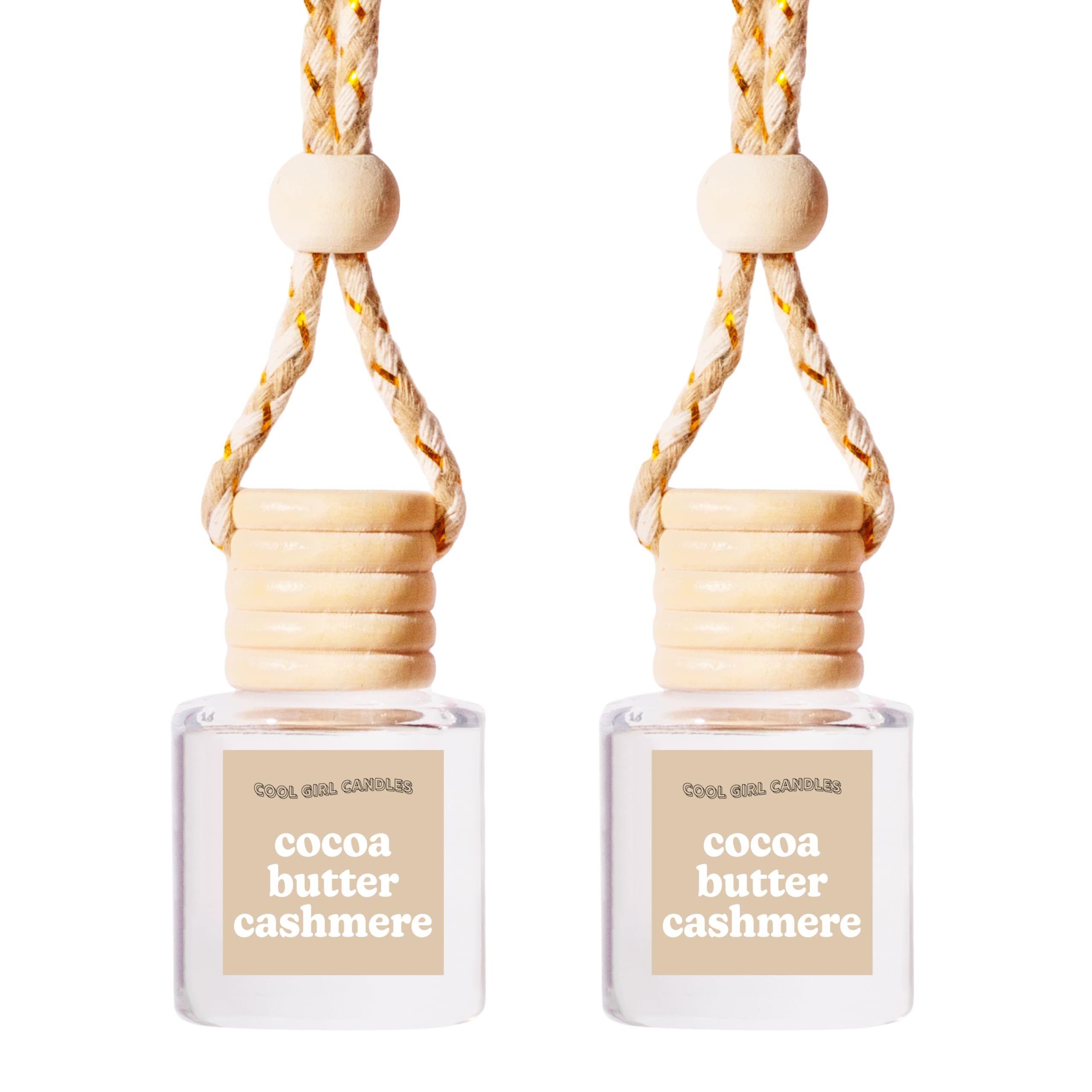 Coolgirlcandles Cocoa Butter Cashmere Car Hanging Fragrance Oil Diffuser Car Air Freshener Diffuser For Essential Oils, Scents A