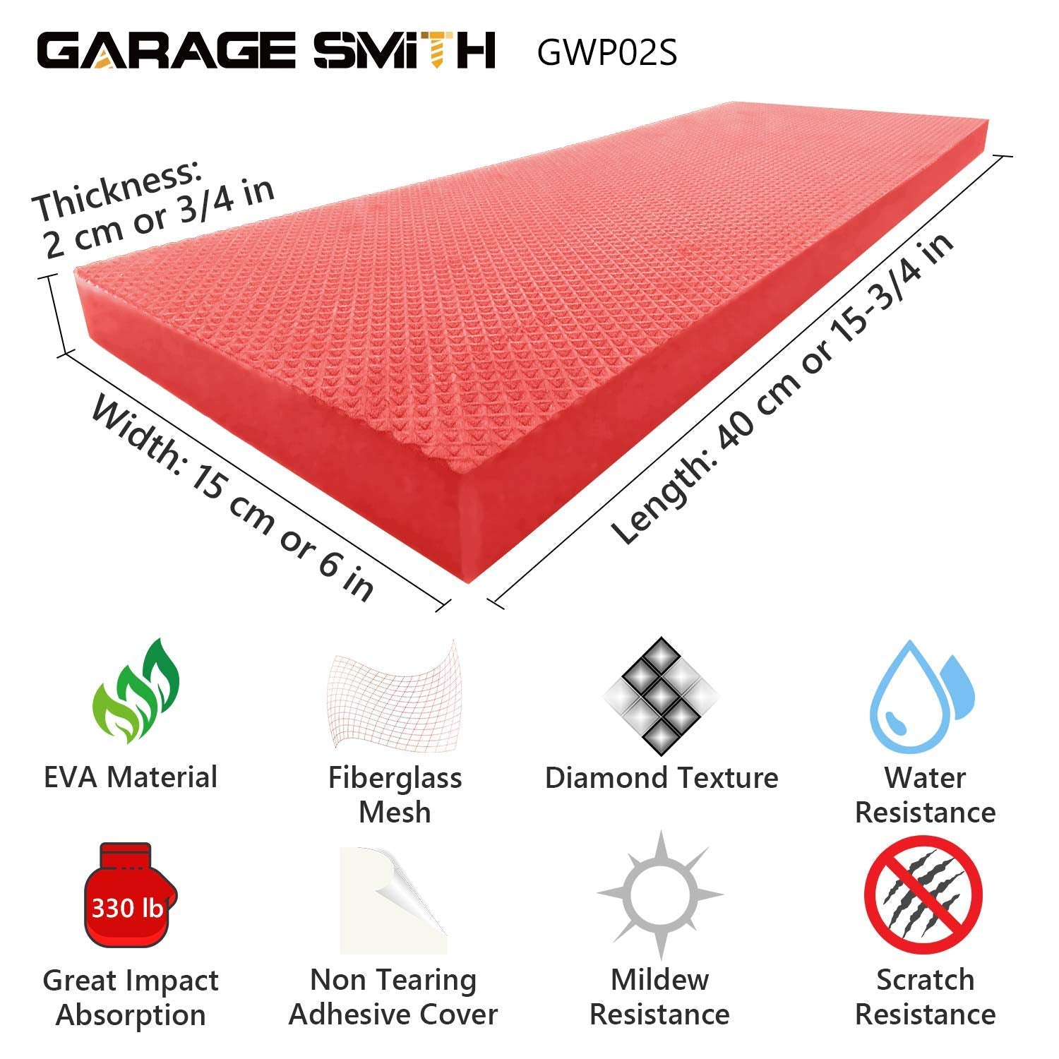AMPULLA Garage Smith Garage Wall Protector Car Door Protectors, Designed in Germany (4-Pack Red)