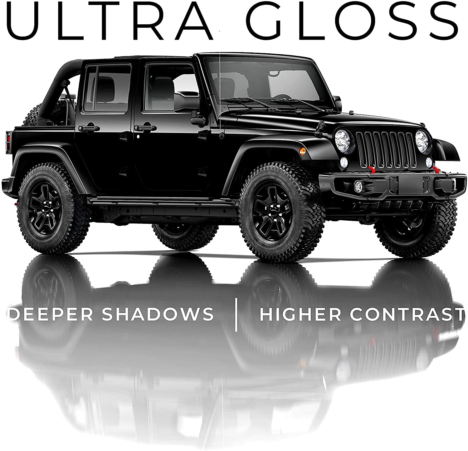 Vvivid+ Ultra Gloss Premium Vinyl Car Wrap Film (9Ft X 5Ft, Gloss Piano Black)