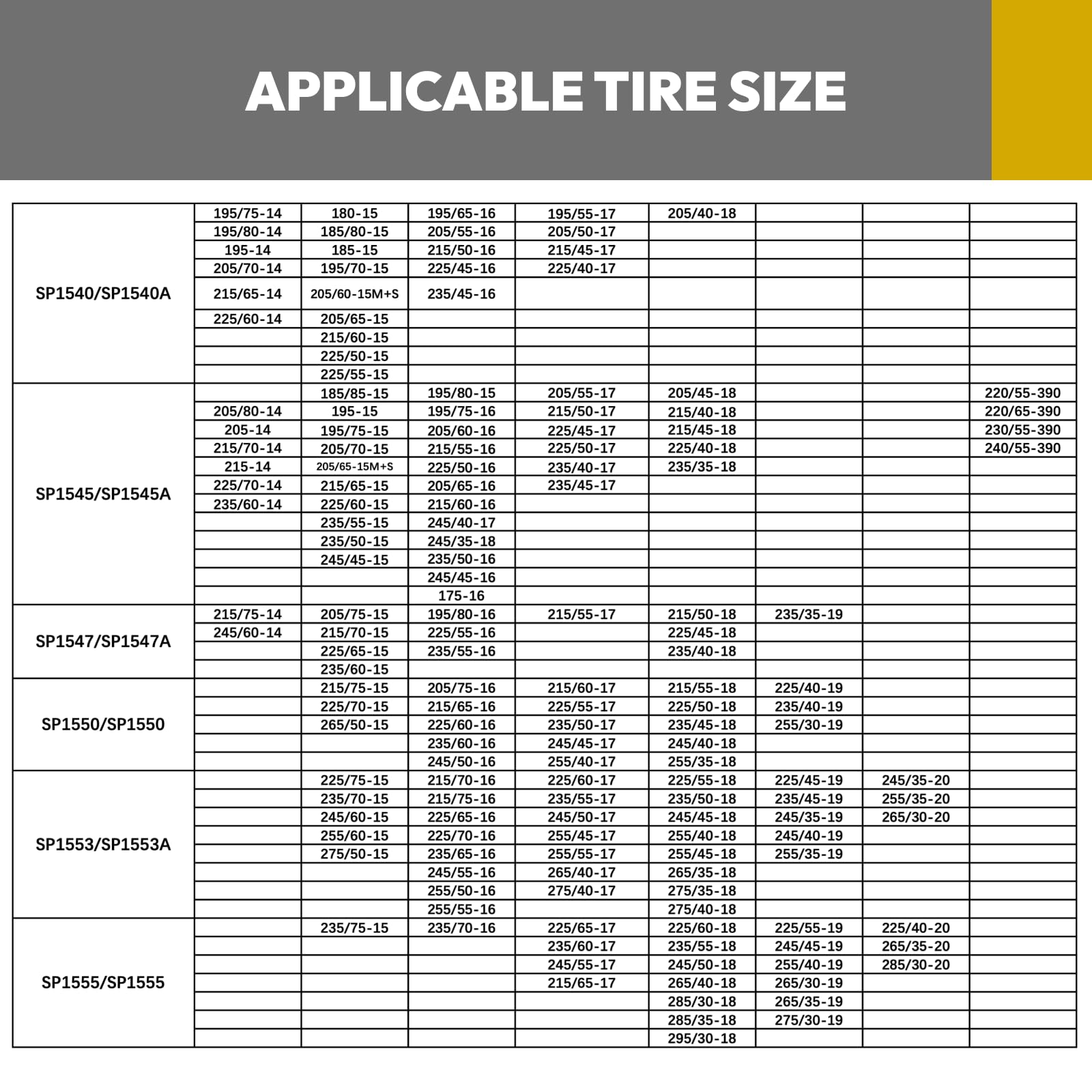 SNOCATENA Auto Tightening Snow Chains - Quick Fit Reusable Tire Chains for Winter, Model SP1547A, Set of 2