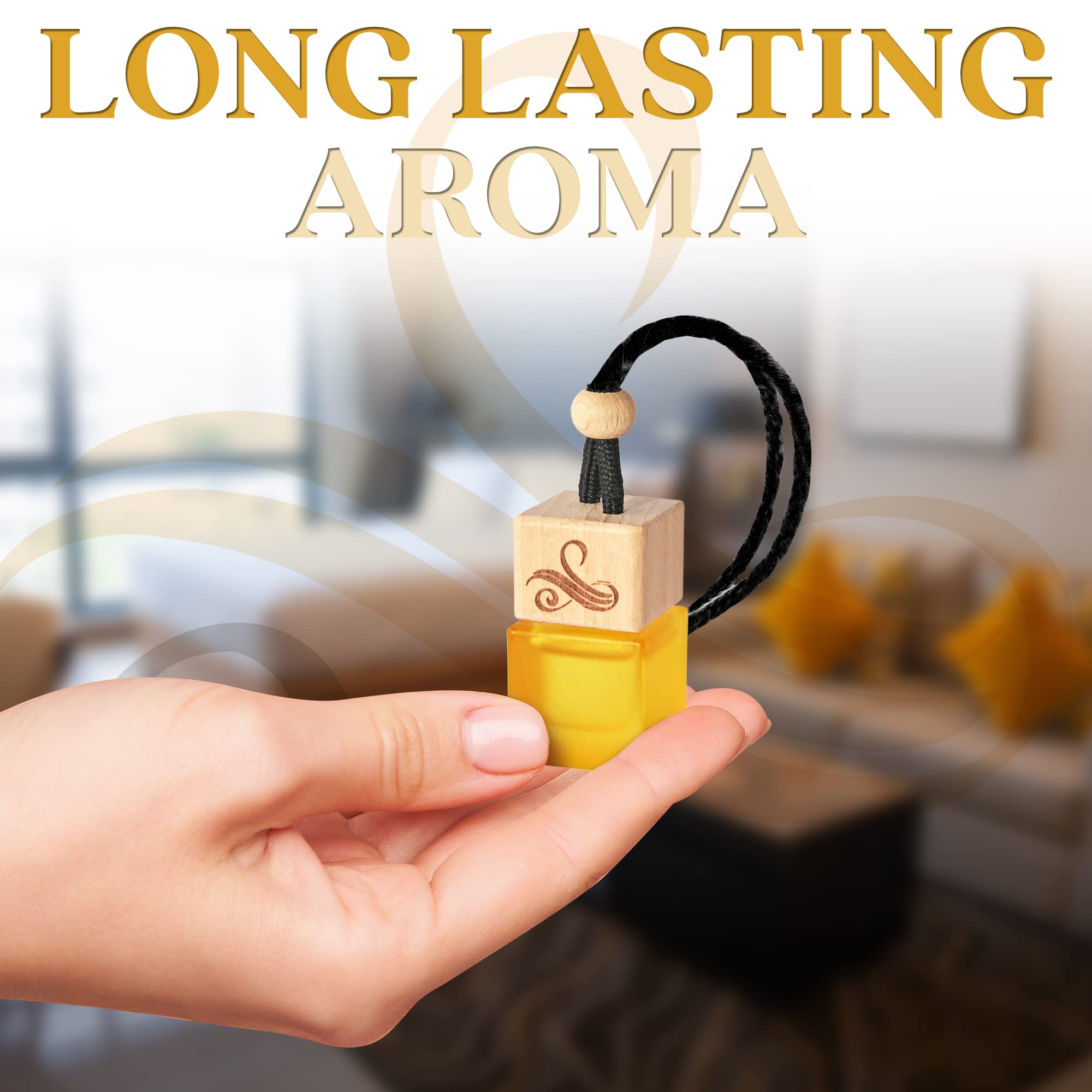 Perfa One Million Car Air Freshener | Gold Wood Vent Clip | 0.3 Fl Oz | Long Lasting Odor Eliminating Perfume