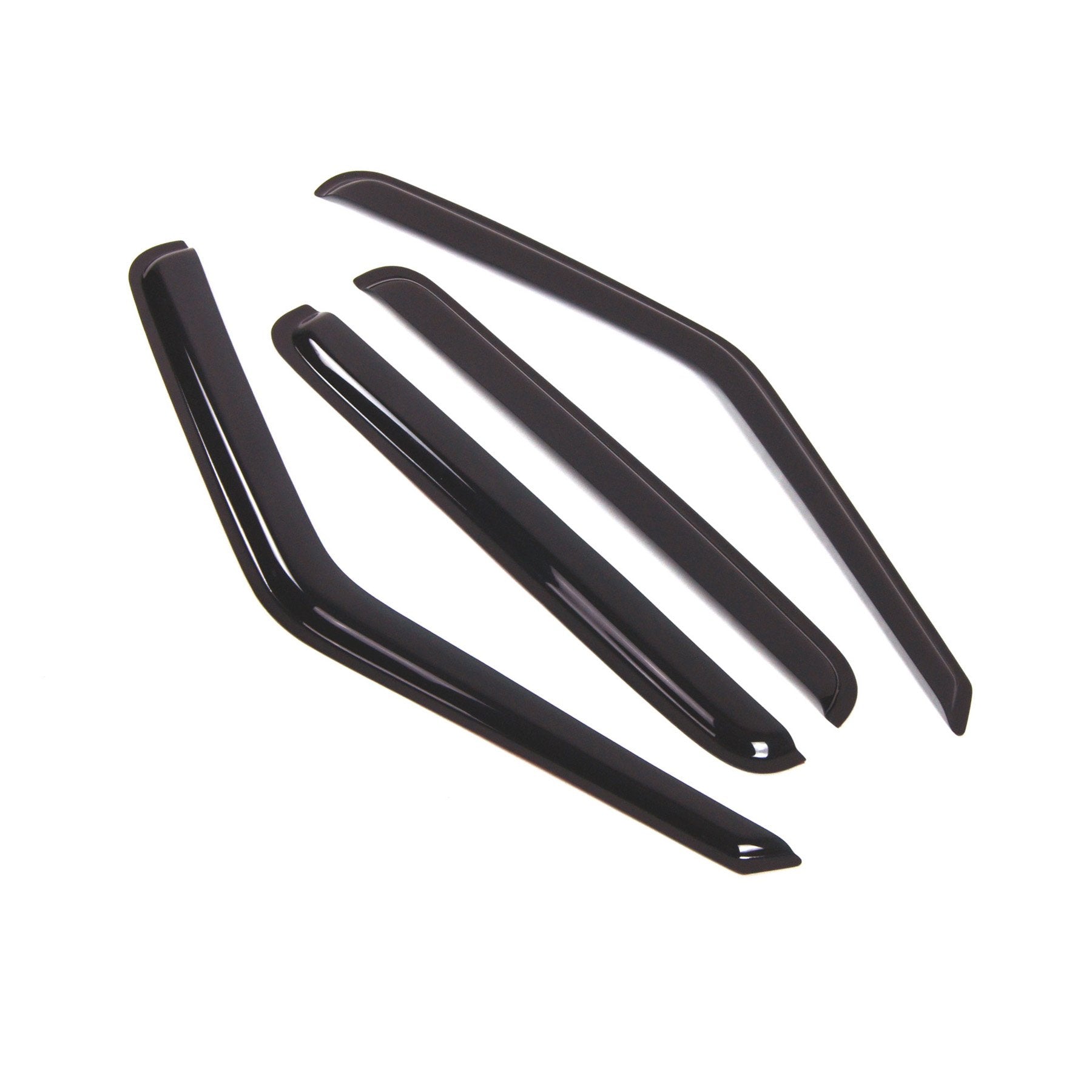 Tuningpros Outside Mount Window Vent Visors Rain Guards Compatible With Chevy S-10 Crew Cab 2001-2004 | Side Window Wind Deflect