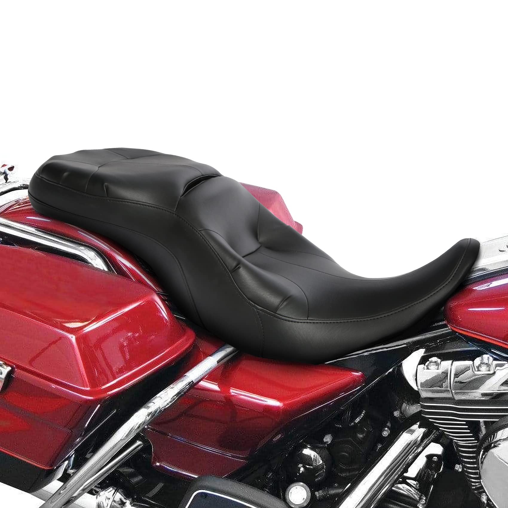 XMT-MOTO Driver Passenger Seat Cushion fits for Harley Davidson Touring Electra Glide Classic 1997-2007