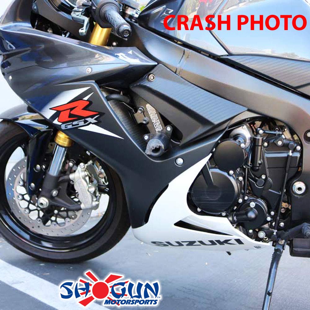 Shogun Suzuki Gsxr600 Gsxr750 2011 To 2024 Black No Cut Frame Sliders Fits Abs & Non Abs Models - 750-5459 - Made In The Usa